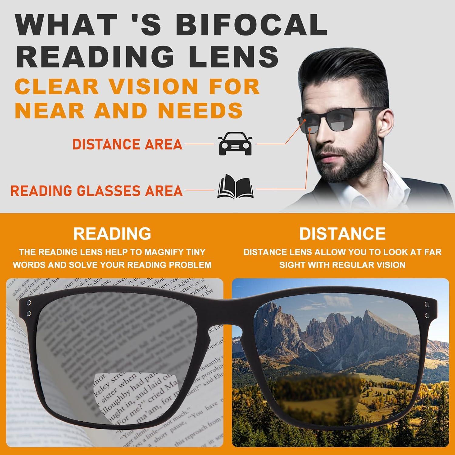 Gafas de lectura bifocales JO 2 Pack - UV400 para hombres