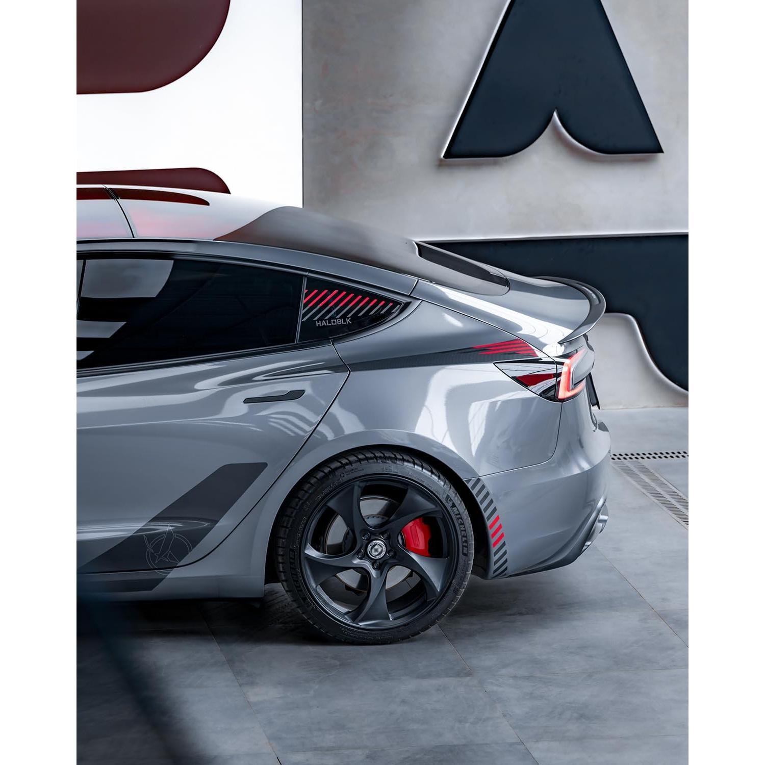 Spoiler Trasero de Fibra de Carbono HALOBLK para Tesla Model 3 2024-2025