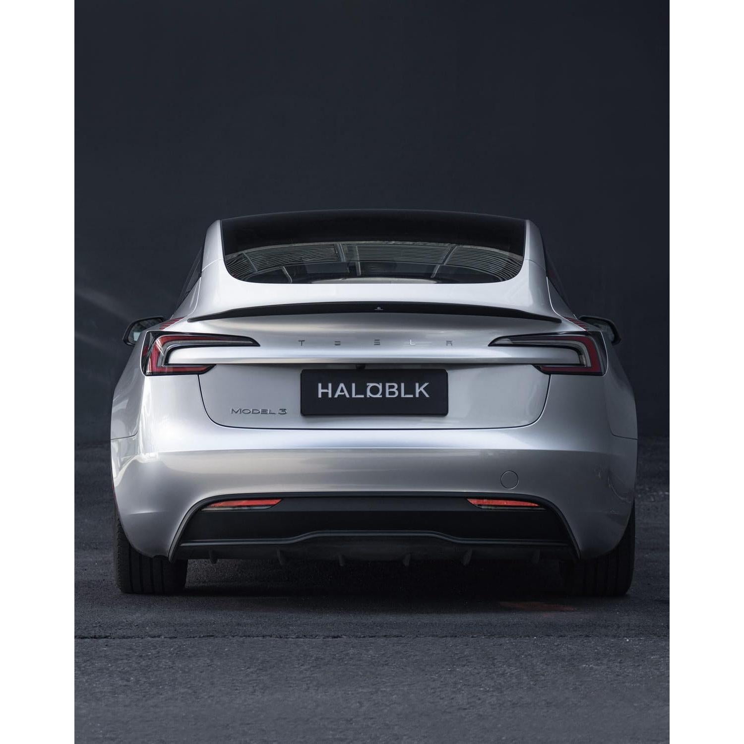 Spoiler Trasero de Fibra de Carbono HALOBLK para Tesla Model 3 2024-2025