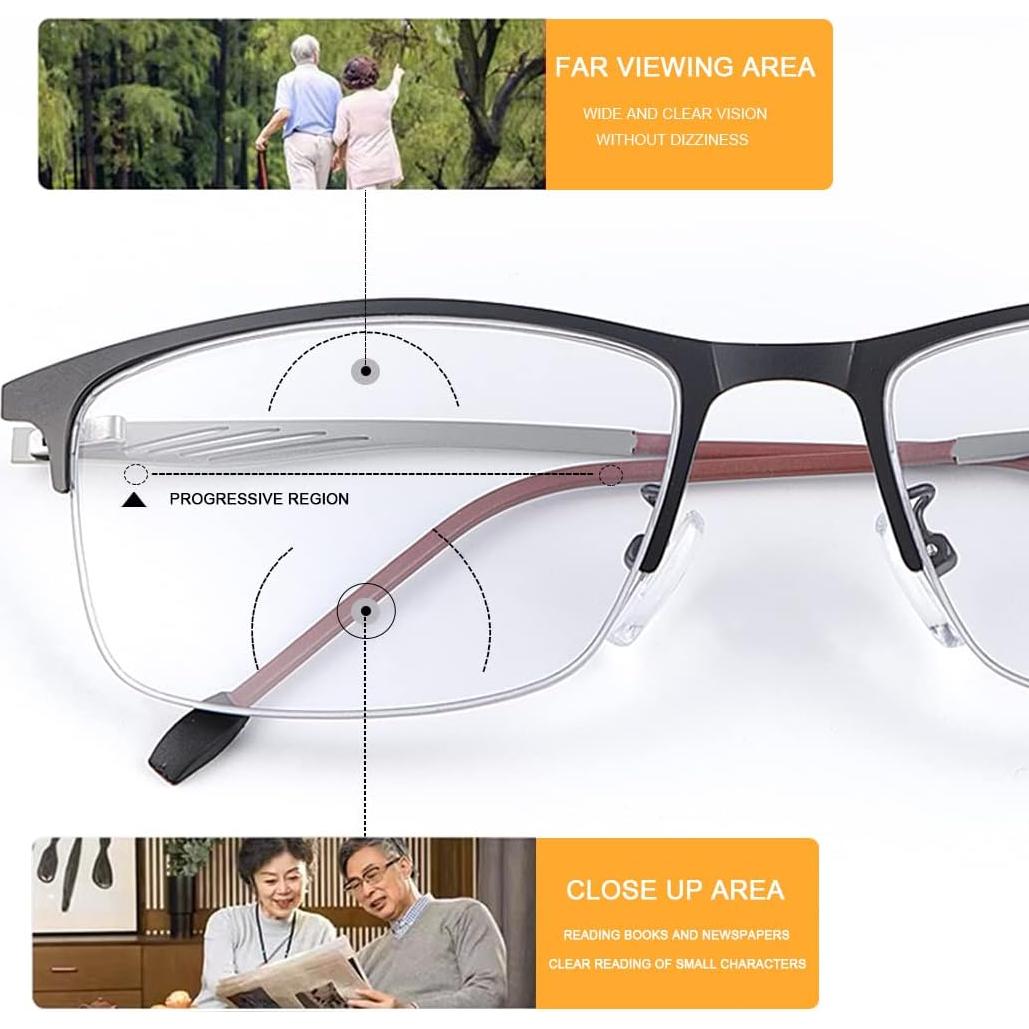 Gafas de lectura progresivas PEEPAI fotoquímicas con luz azul