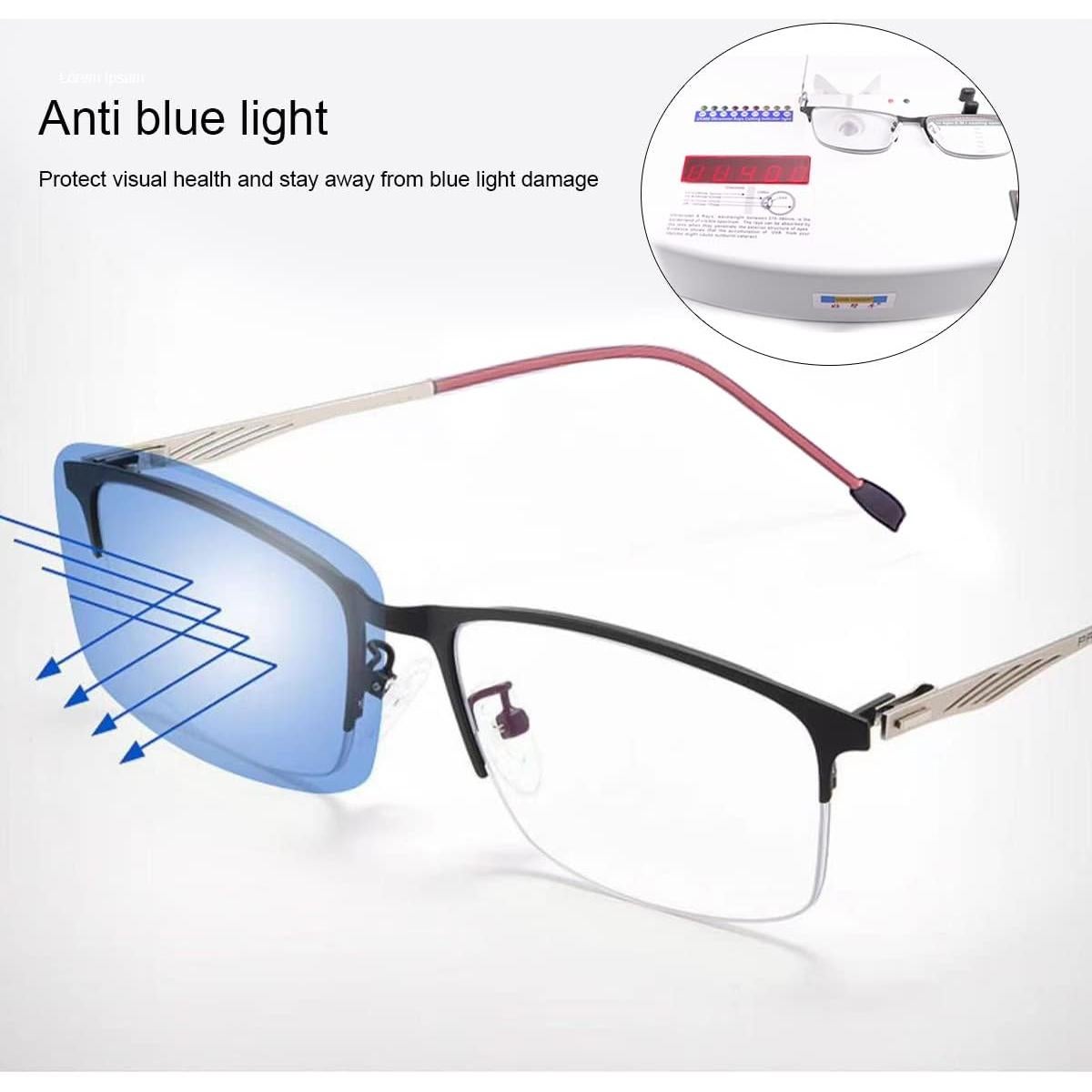 Gafas de lectura progresivas PEEPAI fotoquímicas con luz azul