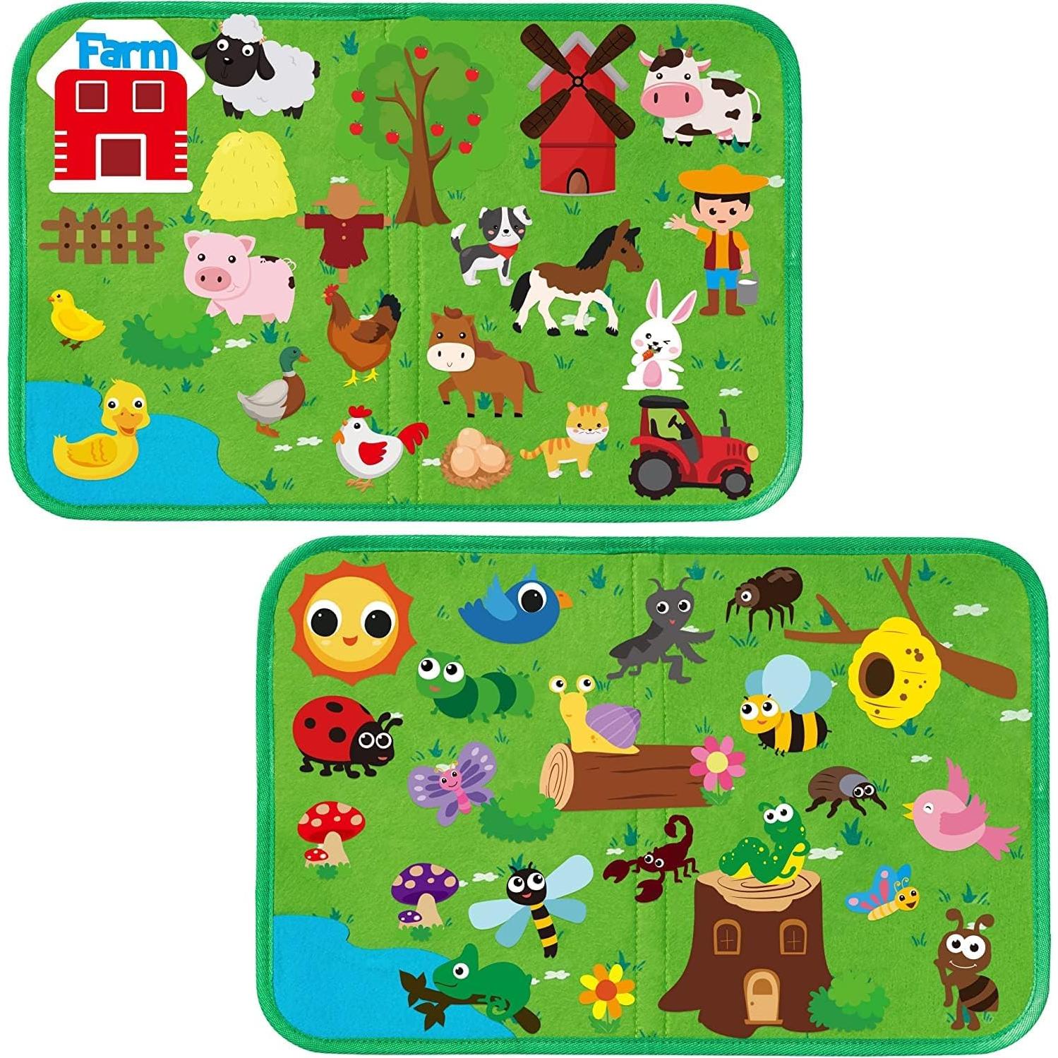 BeYumi Kit de Fieltro Granja e Insectos 49 Piezas