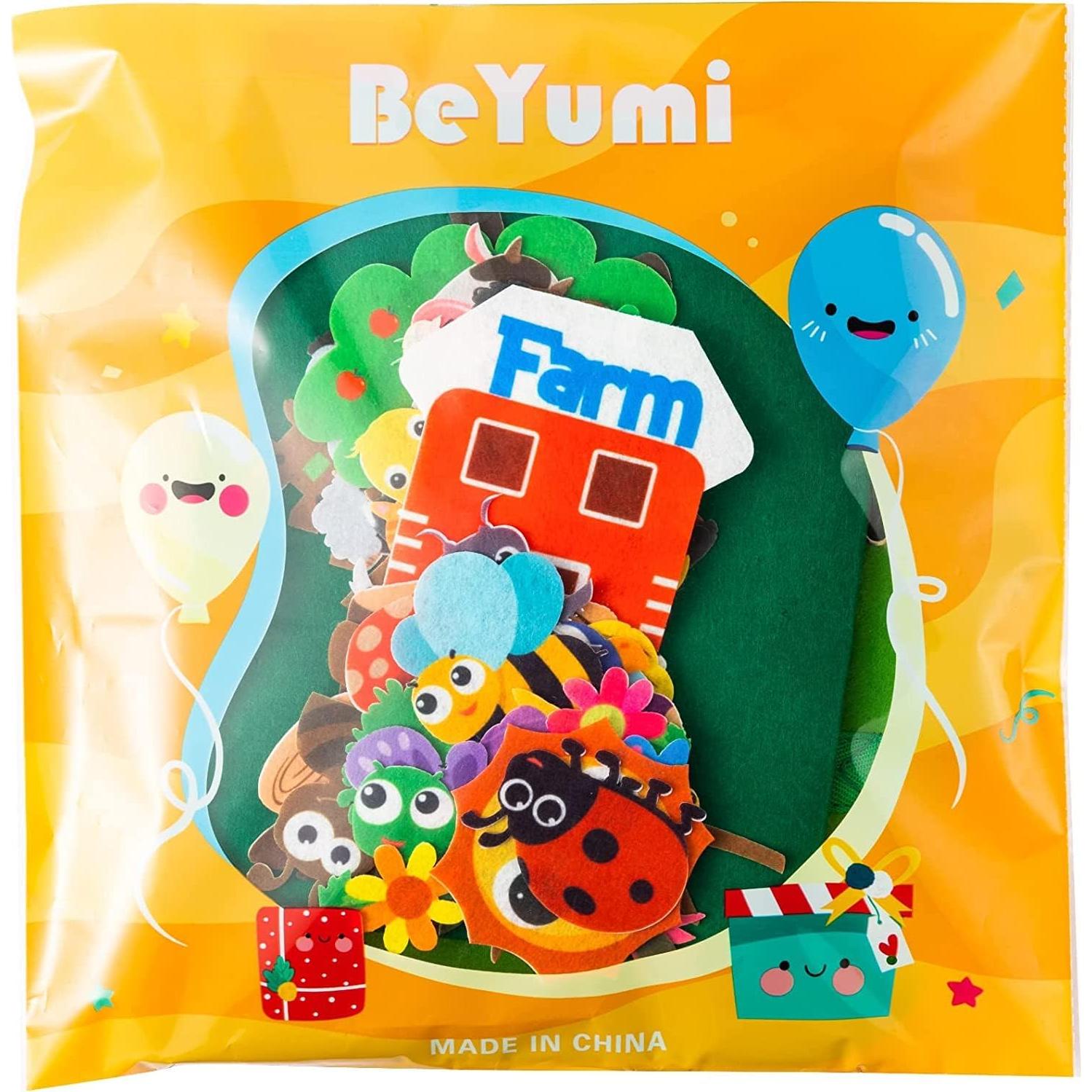 BeYumi Kit de Fieltro Granja e Insectos 49 Piezas
