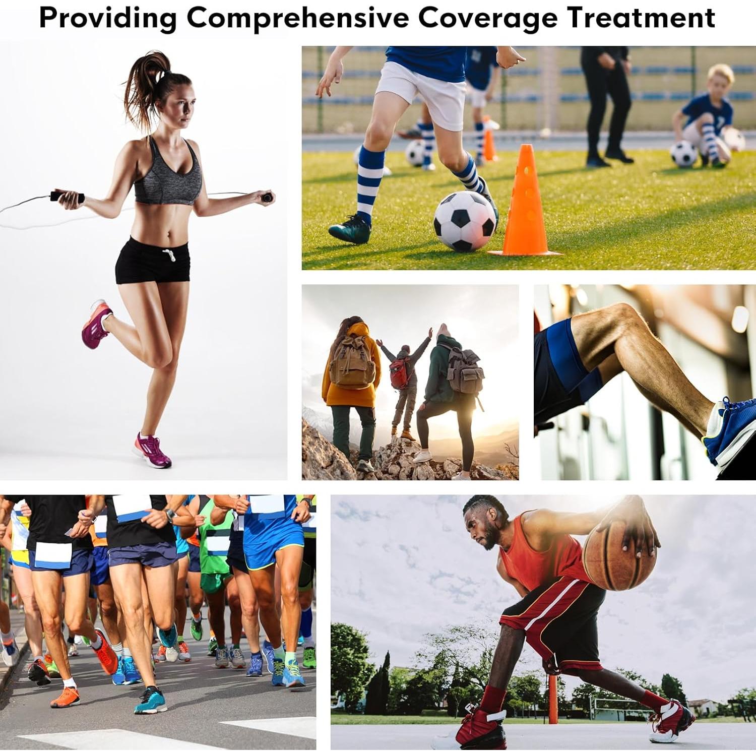 Red Light Therapy for Feet, 320 LEDs Dual Wavelength Full Coverage Red Light Therapy for Foot, Redlight Therapy for Feet & Ankle Pain with Adjustable Controller (Black)