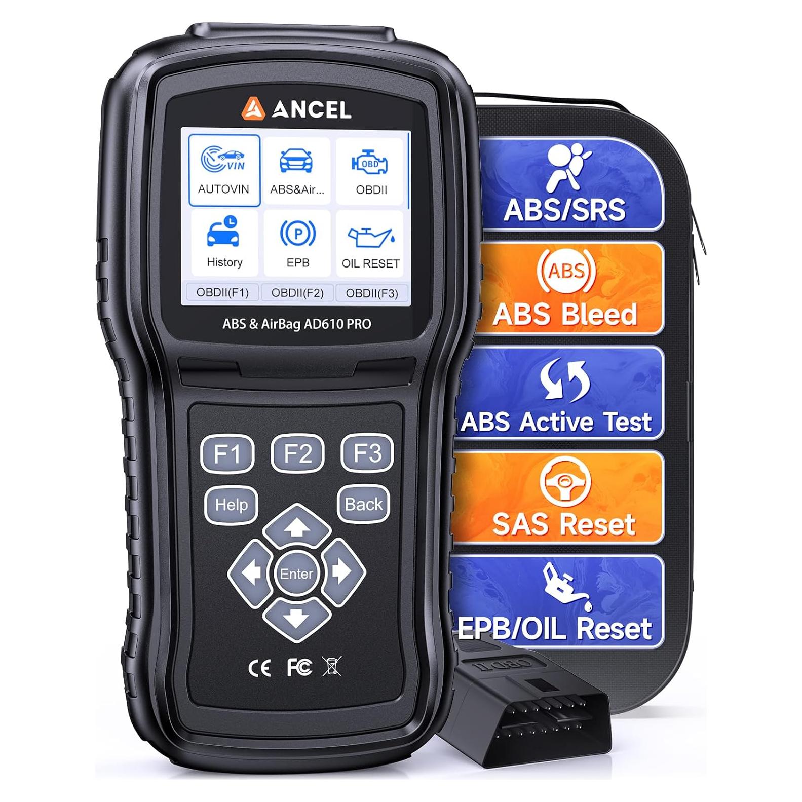 Escáner OBD2 ANCEL AD610 Pro - Diagnóstico ABS, SRS, EPB