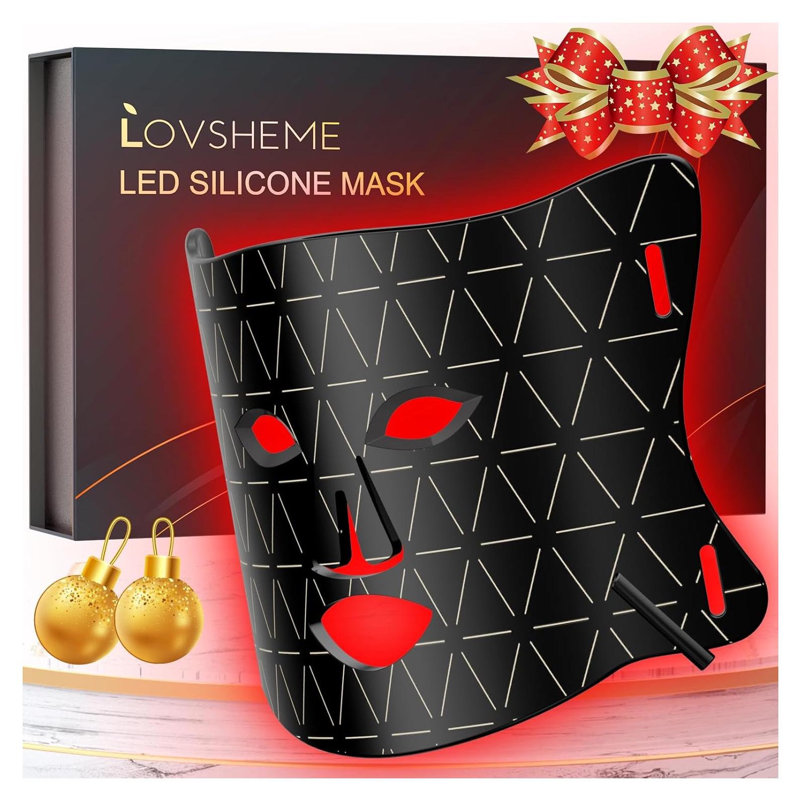 Red Light Therapy for Face, Enhance LED Face Mask Light Therapy for Acne, Wrinkles & Skin Rejuvenation, 3 Light Modes & Timing Settings, Eye Protection, Portable LED Face Mask Home Skincare