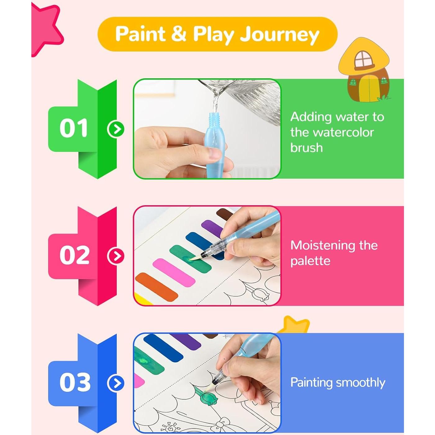 Libro de Pintura con Agua TECJOE Princesa 1 Paquete