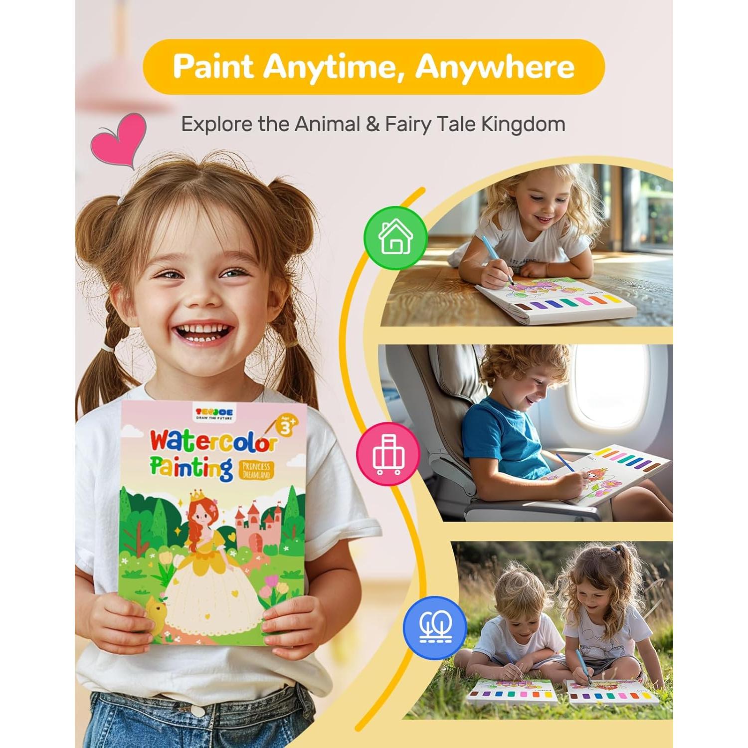 Libro de Pintura con Agua TECJOE Princesa 1 Paquete