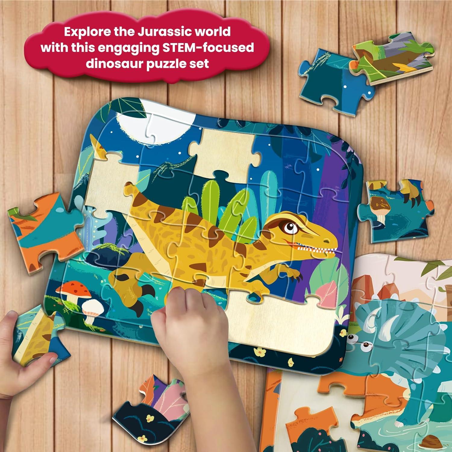 Rompecabezas de Madera Toy-Mate Dinosaurios 4 en 1 20 Piezas