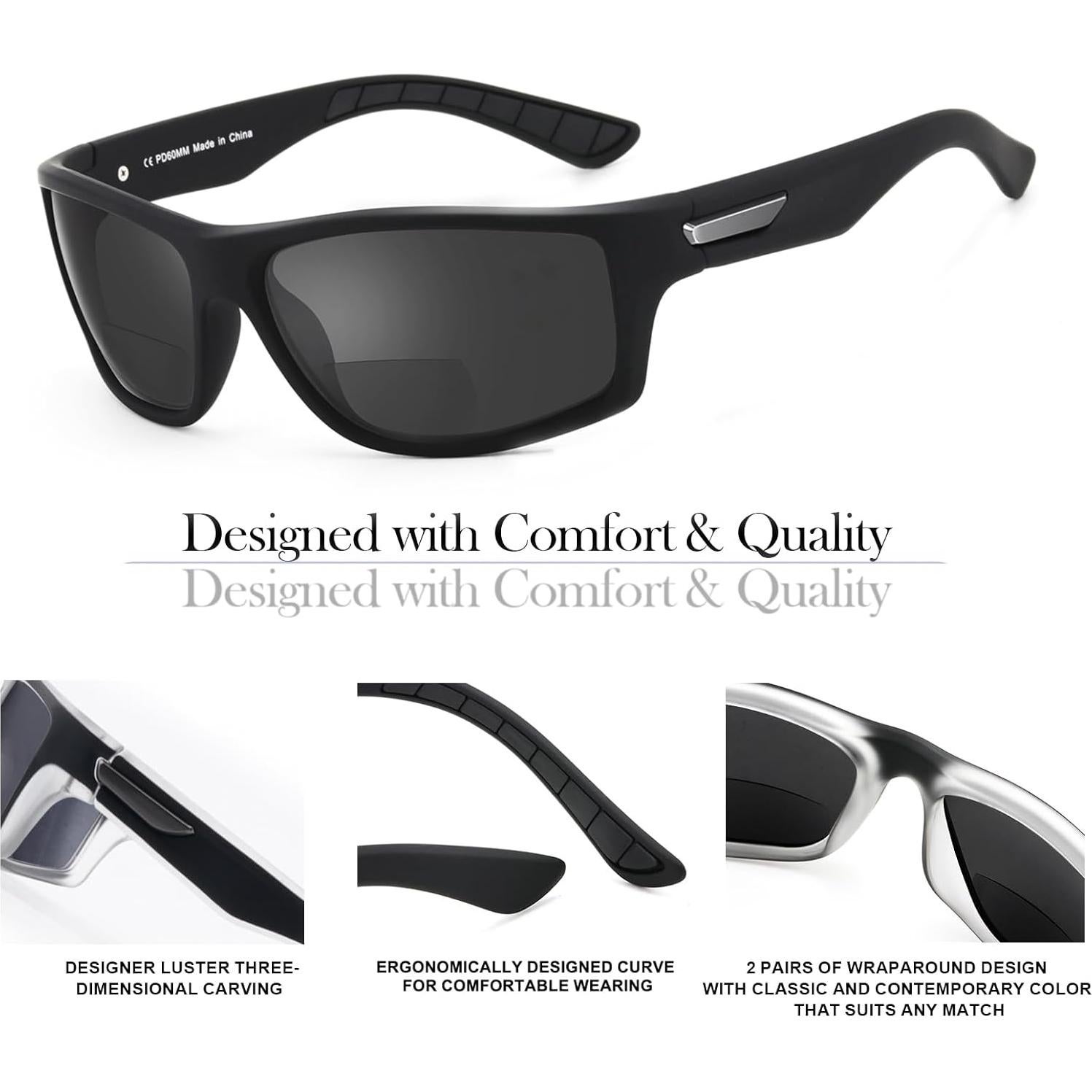 Gafas de Sol Bifocales Missfive 2-Pack UV400 Hombres