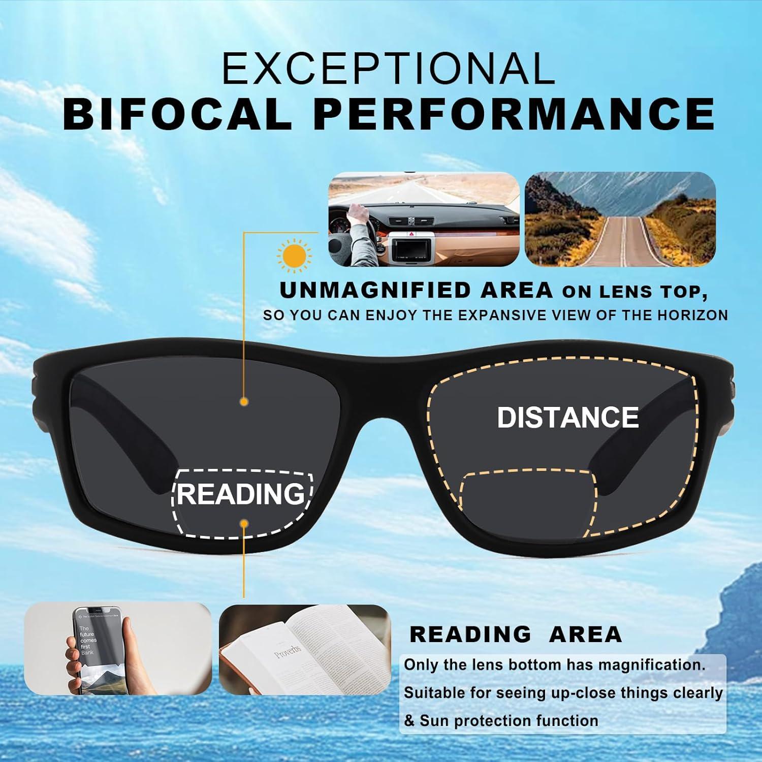 Gafas de Sol Bifocales Missfive 2-Pack UV400 Hombres