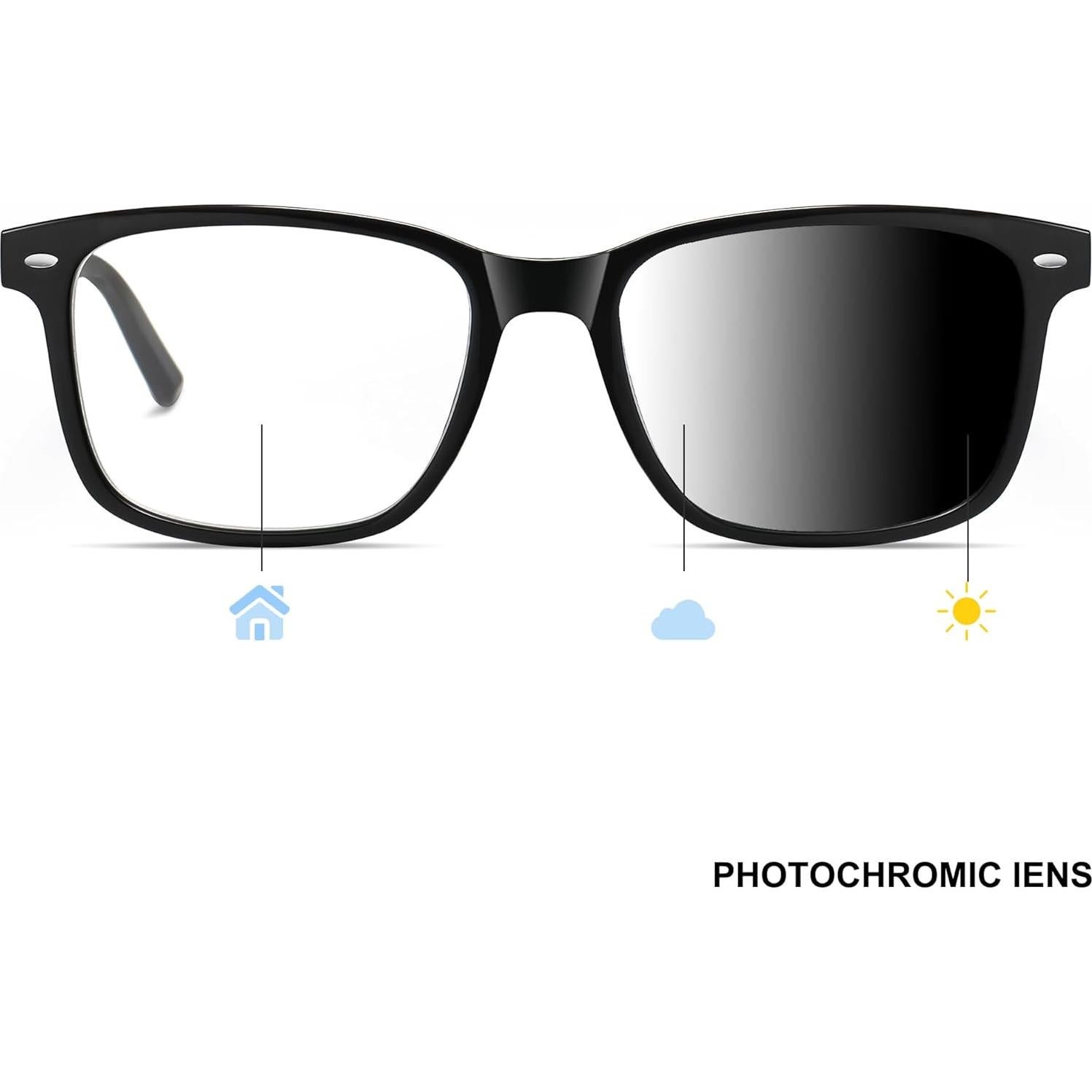 Gafas de miopía SUNAMOY fotoquímicas ligeras unisex