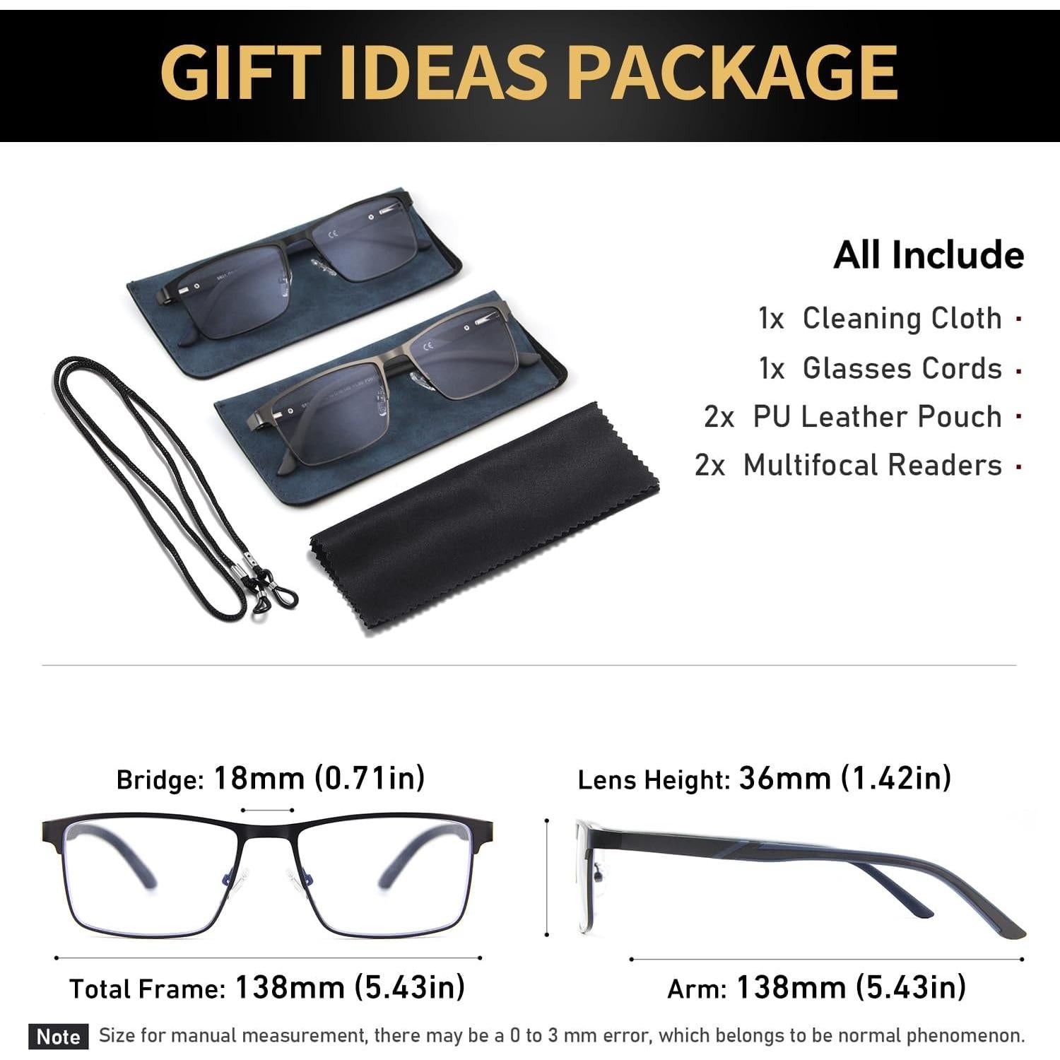 Gafas de Lectura Progresivas GOGELAS 2.25x Anti Luz Azul