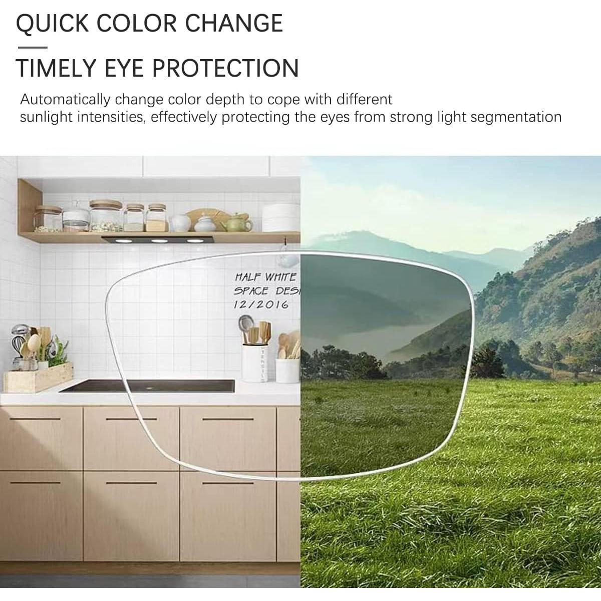 Gafas de lectura progresivas fotoquímicas UV400 - 3.5x