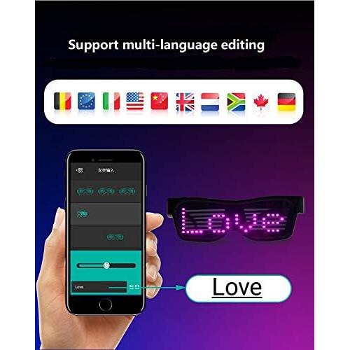 Gafas LED Inteligentes Bluetooth DIY para Fiesta y Halloween