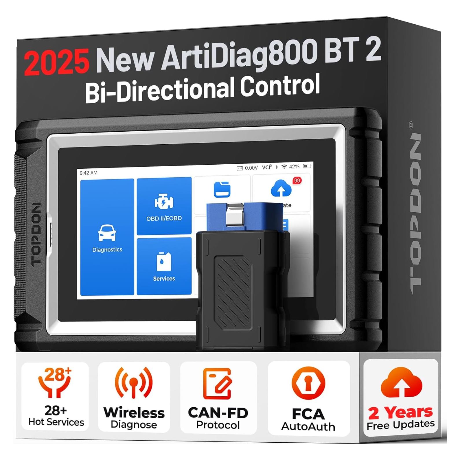 Escáner OBD2 TOPDON ArtiDiag800BT 2025, Diagnóstico Completo