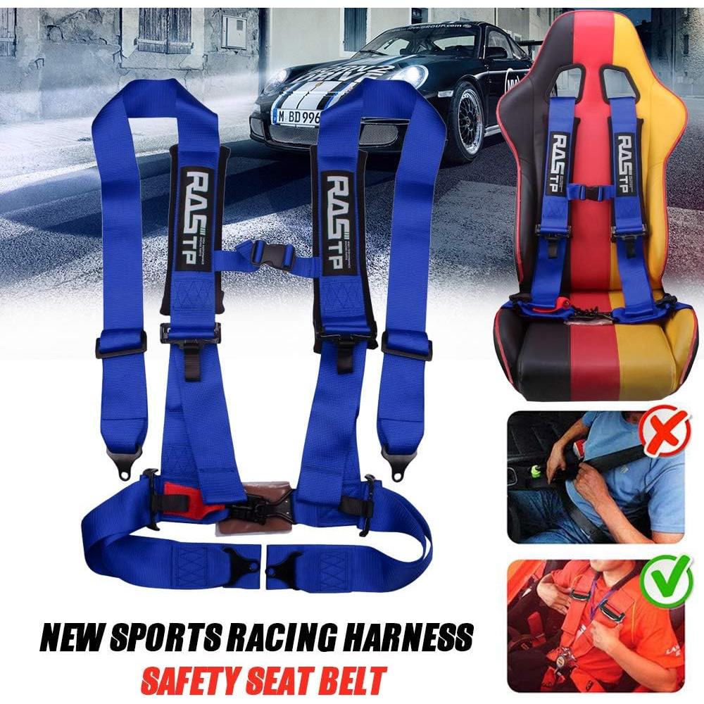 Arnés de Seguridad 4 Puntos RASTP Nylon 7.62 cm Negro