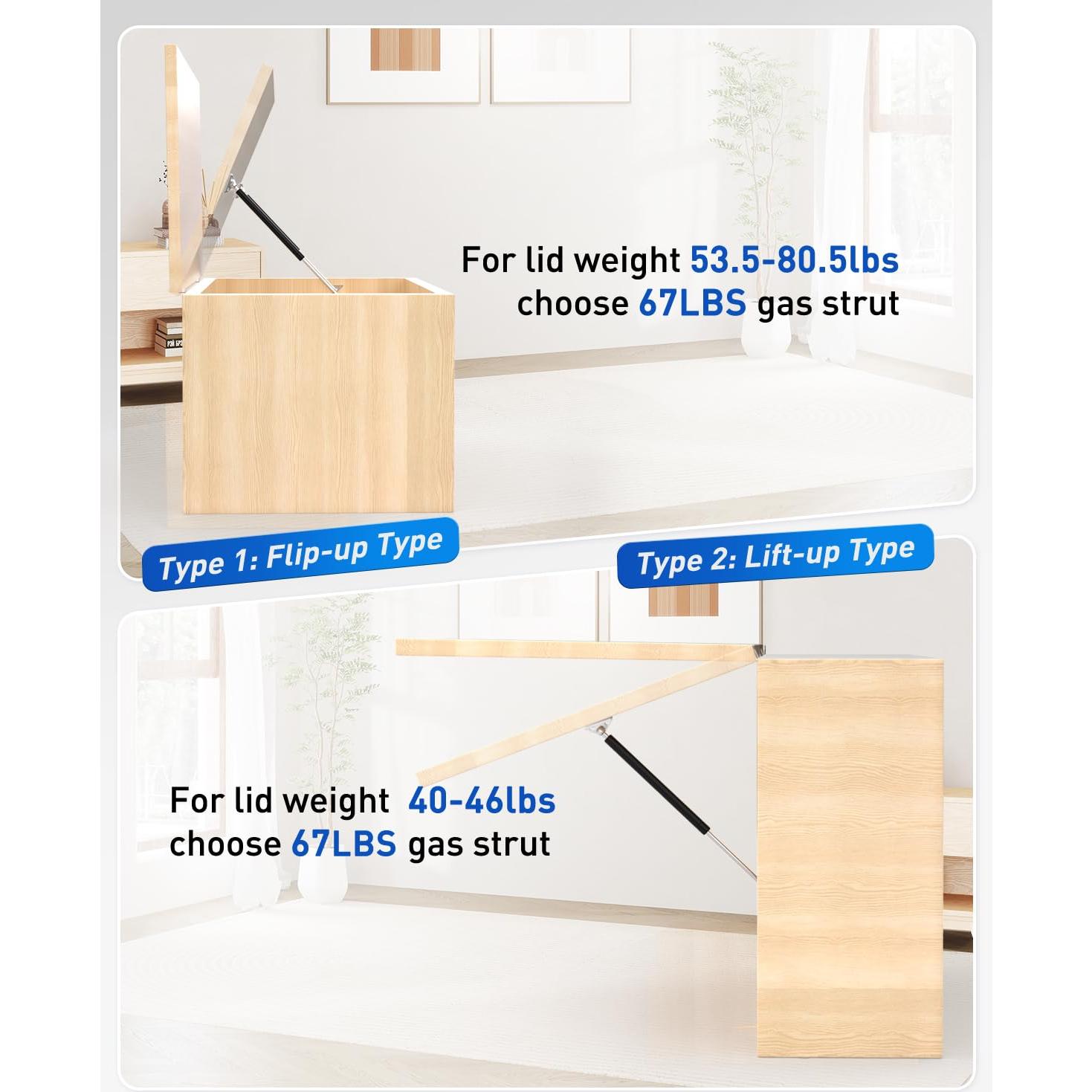 Resortes de Gas ARANA 15" (38.1 cm) 67 lbs (30.4 kg) para Cama