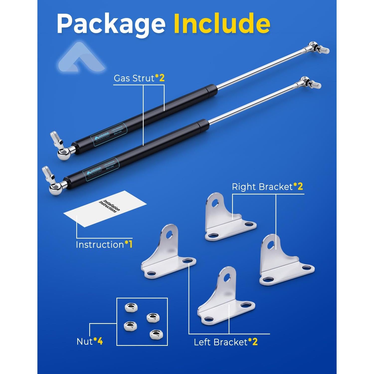 Resortes de Gas ARANA 15" (38.1 cm) 67 lbs (30.4 kg) para Cama