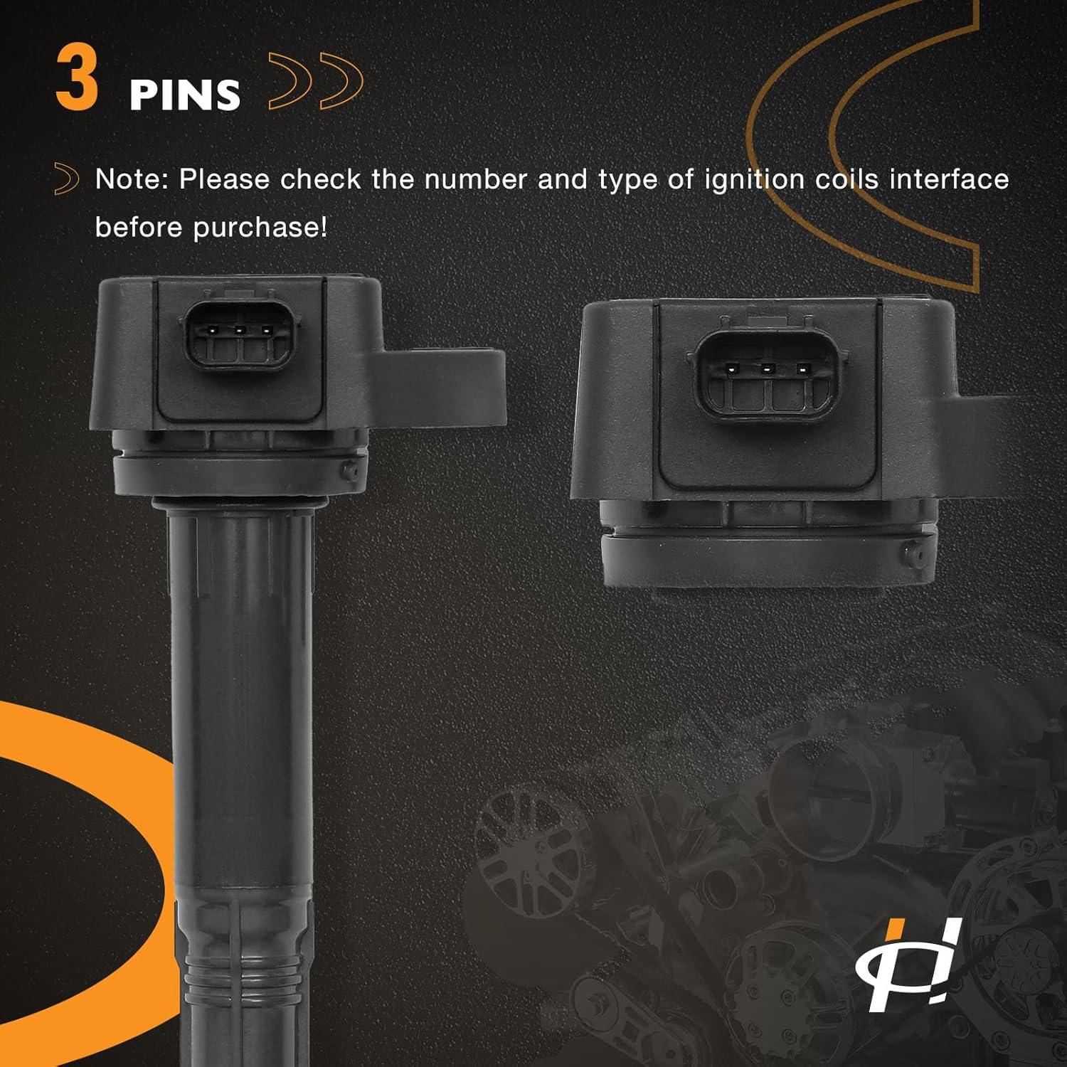 Juego de 6 Bobinas de Encendido HQPASFY para Acura y Honda