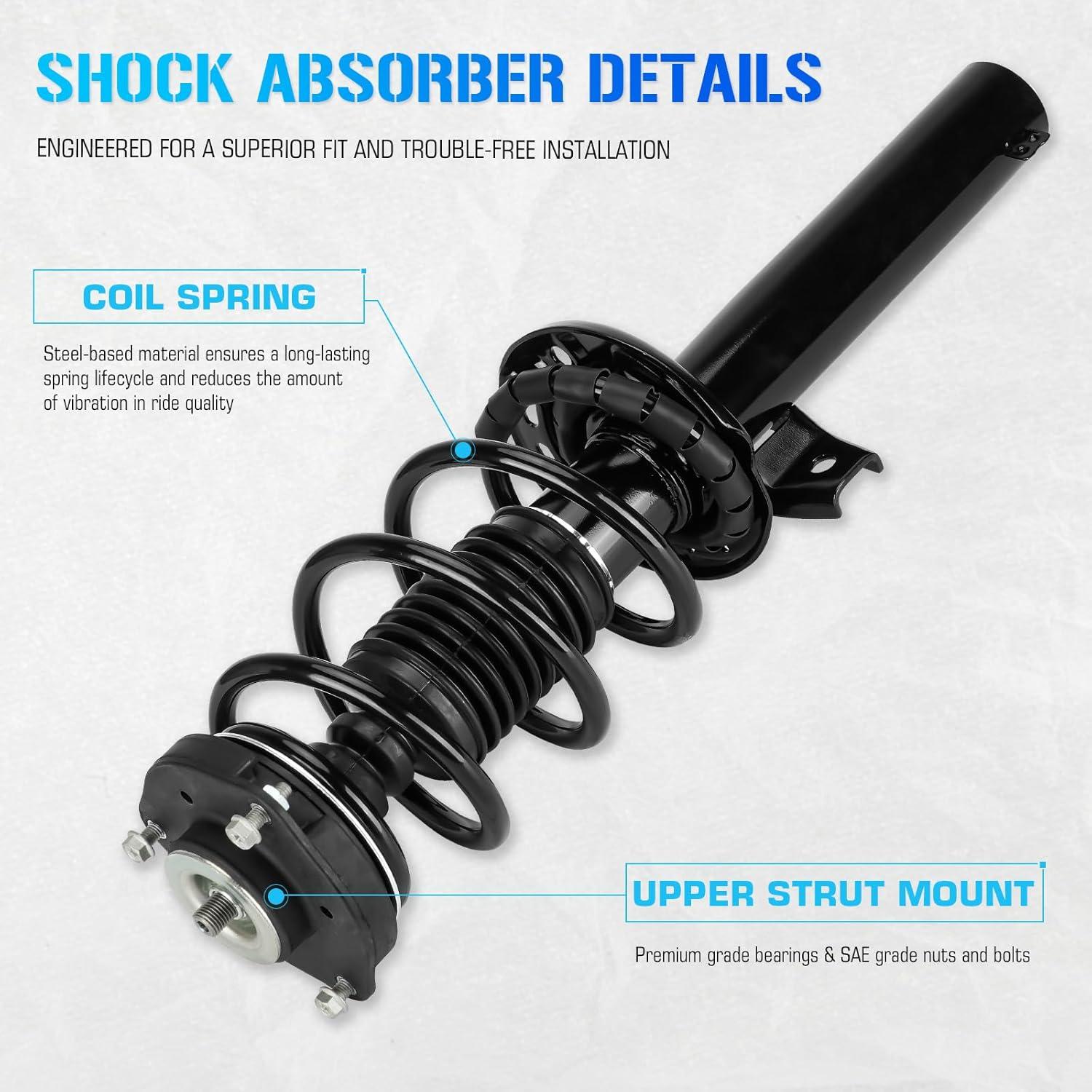 Amortiguadores Delanteros y Traseros ILONPA BUSOK157S para Audi y VW