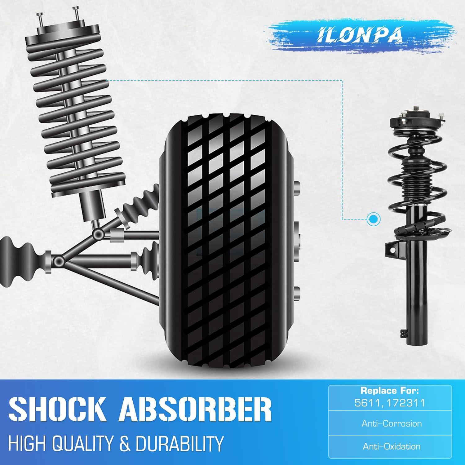 Amortiguadores Delanteros y Traseros ILONPA BUSOK157S para Audi y VW