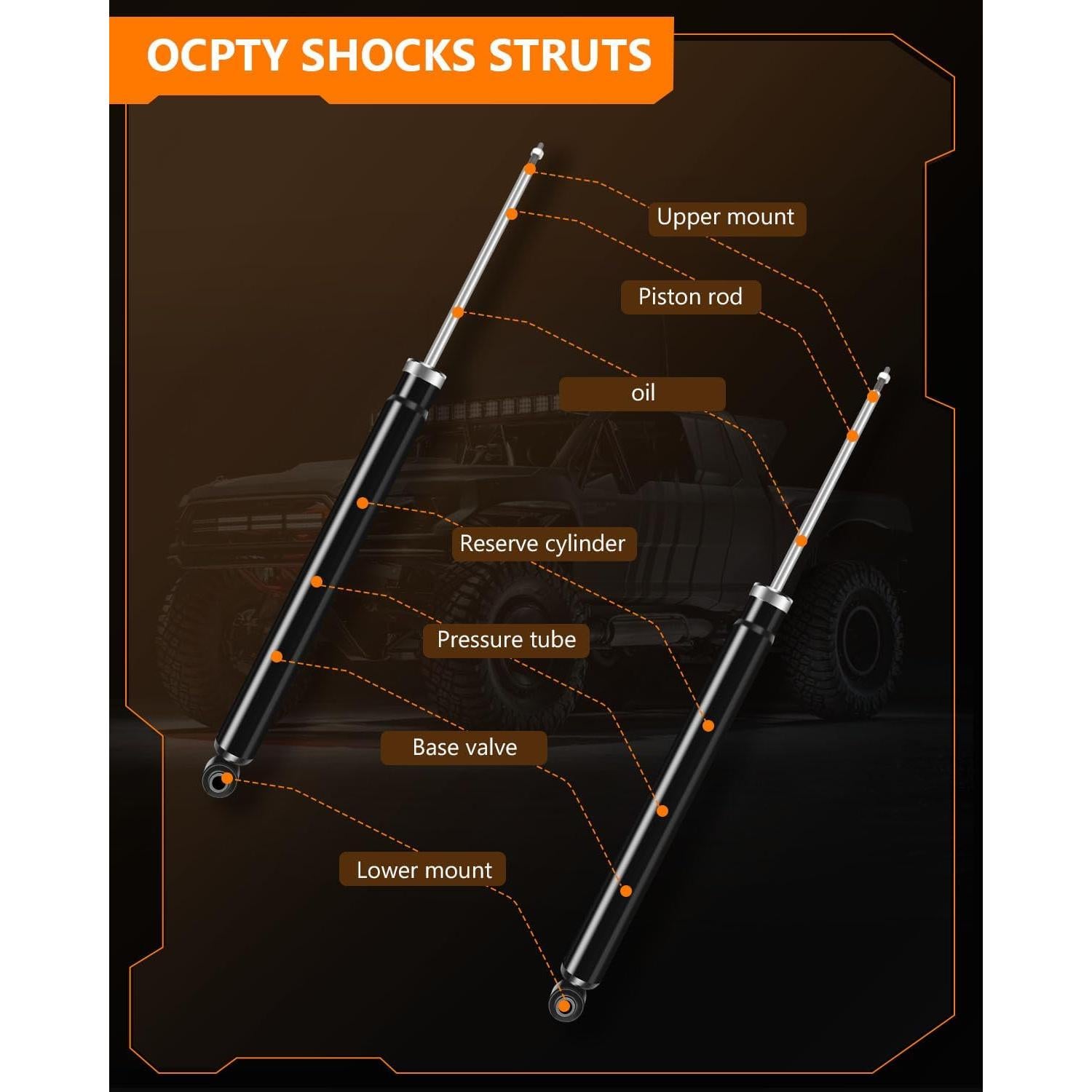 Amortiguadores Traseros OCPTY para Ford Focus 2012-2018 - Juego de 2