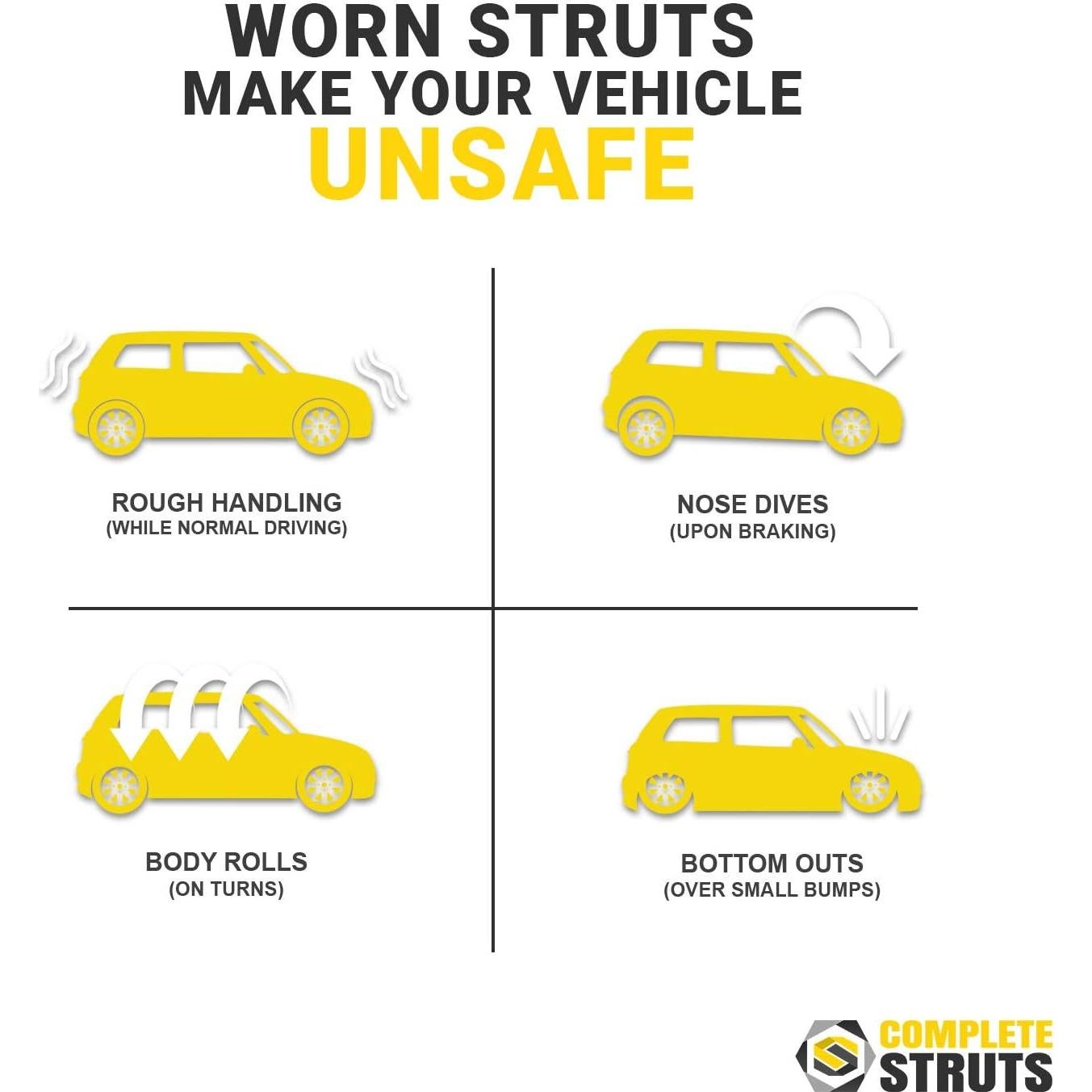 Ensambles de Estribos Completos Complete Struts para Lexus LS460 2007-2017