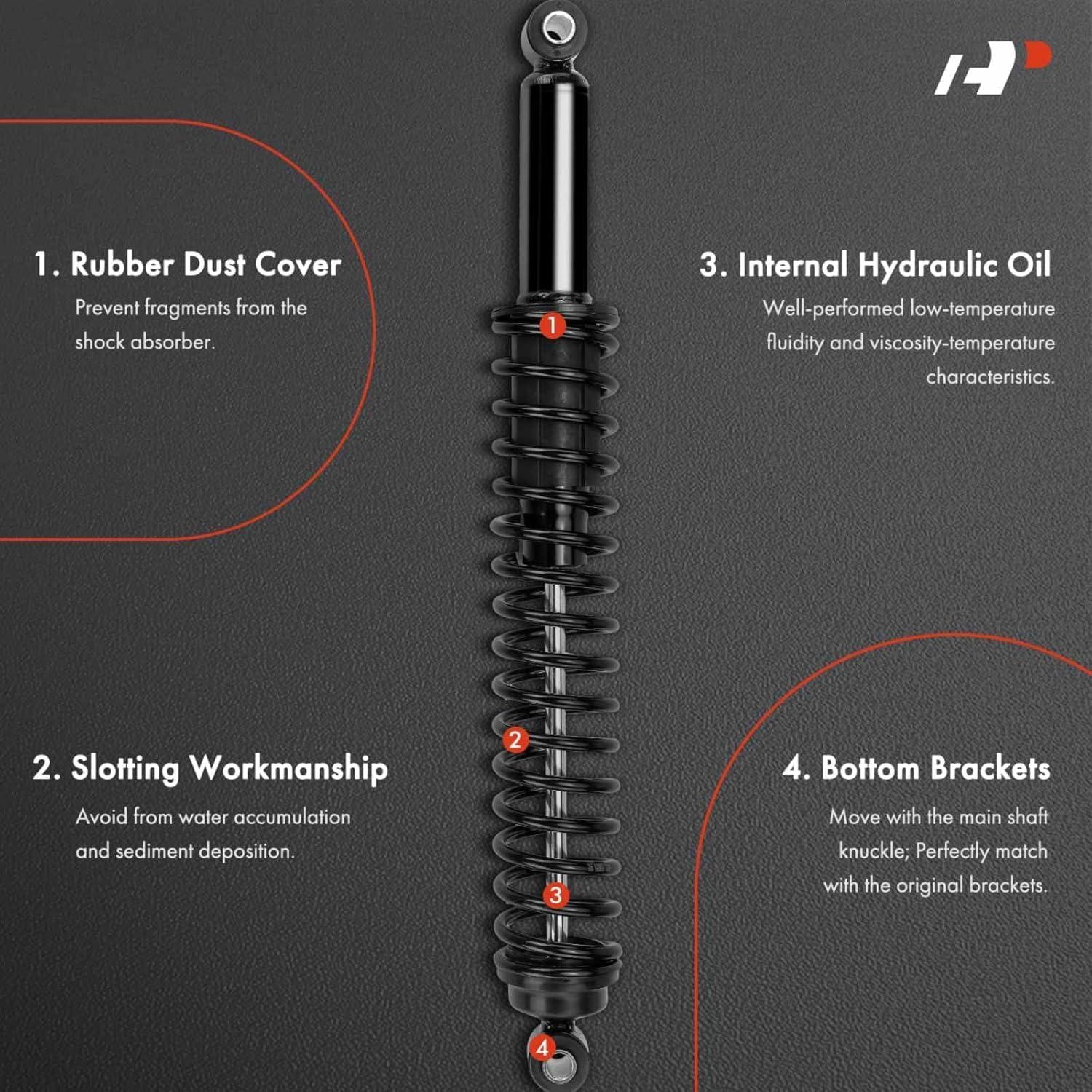 Amortiguadores Traseros A-Premium con Resortes de Bobina - 2 Piezas