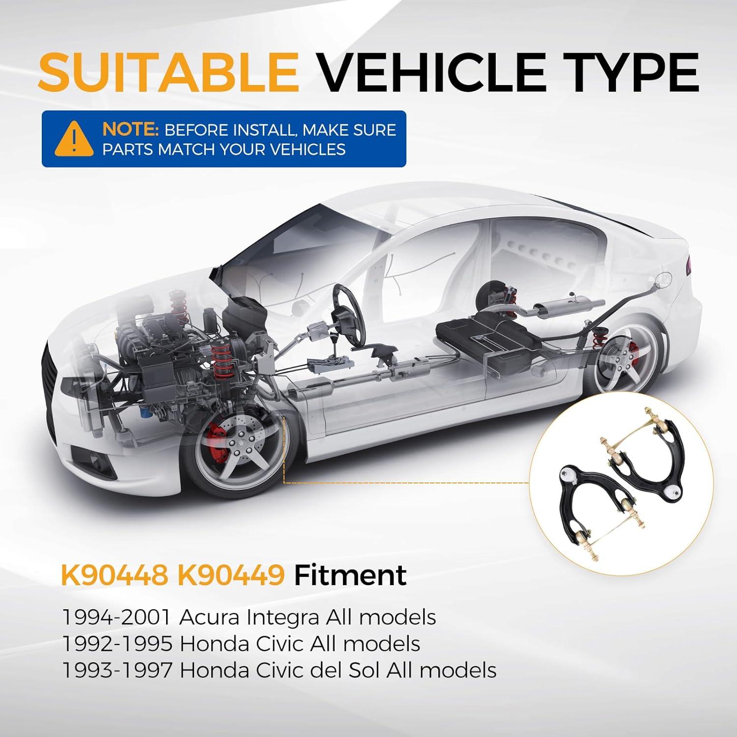 Brazo de Control Superior Frontal MACEL K90448 K90449 Honda Acura