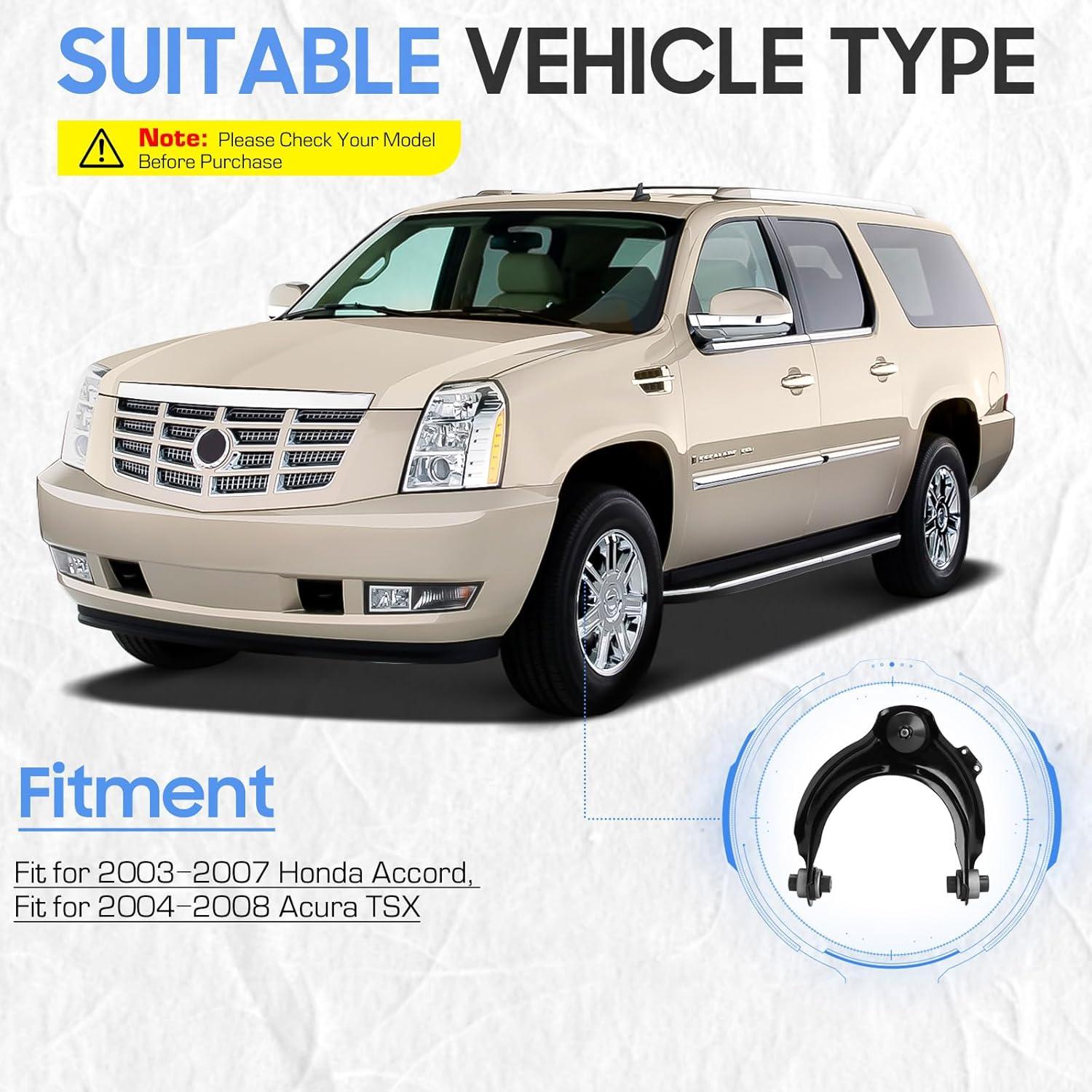 Brazos de Control Superiores Frontales ILONPA para Honda Accord y Acura TSX