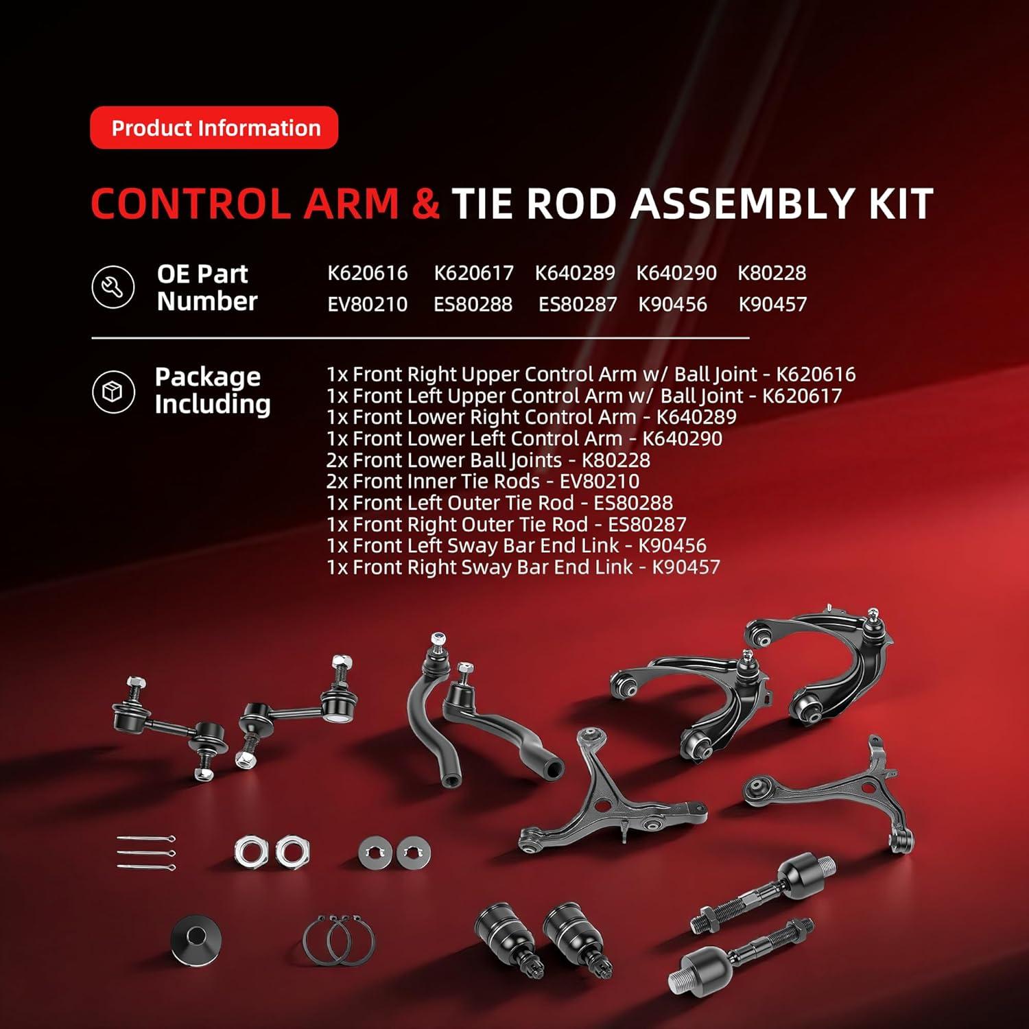 Kit de Suspensión Delantera KeleHD 12 Piezas para Honda Accord y Acura TSX