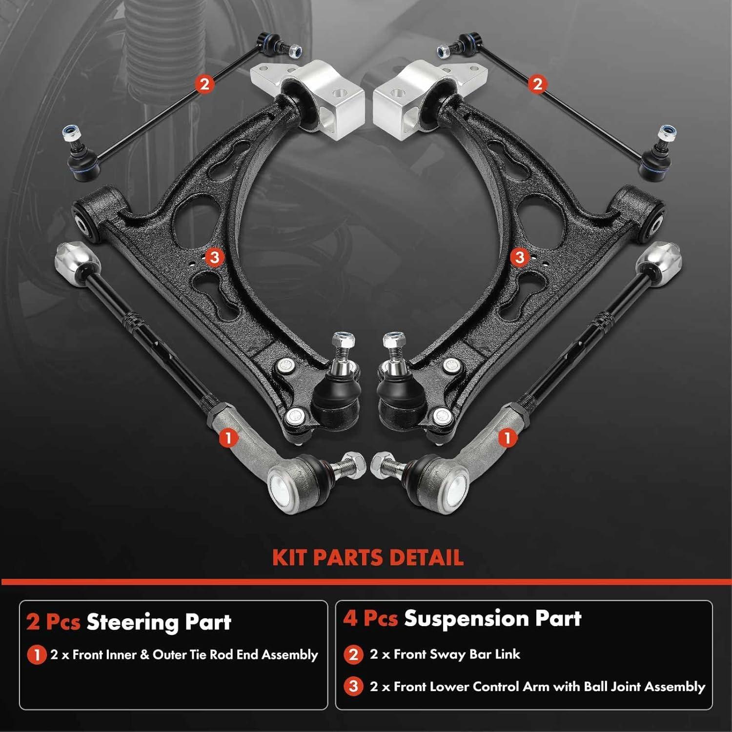 Conjunto A-Premium 6 Piezas Suspensión Volkswagen Audi