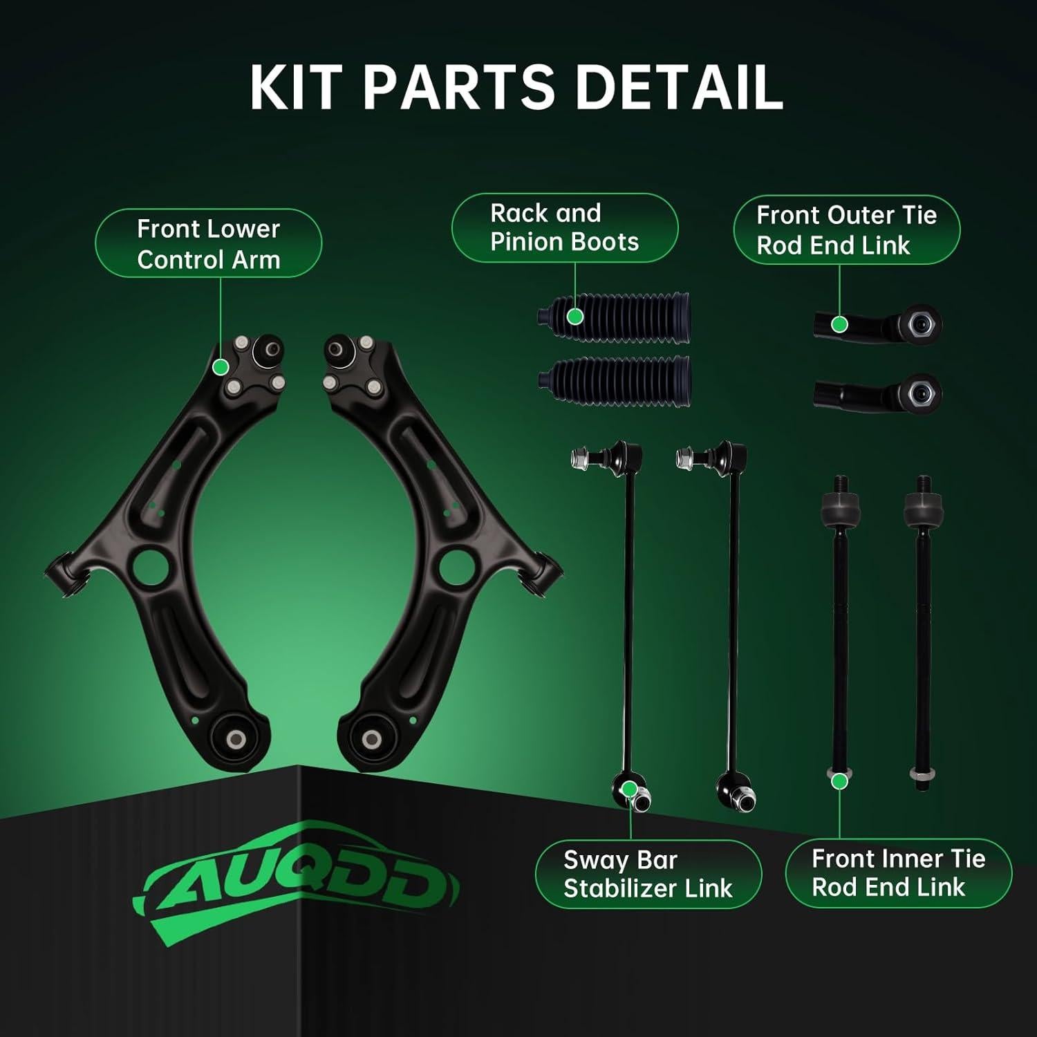 Kit de Suspensión Delantera AUQDD para Volkswagen Jetta 2011-2018