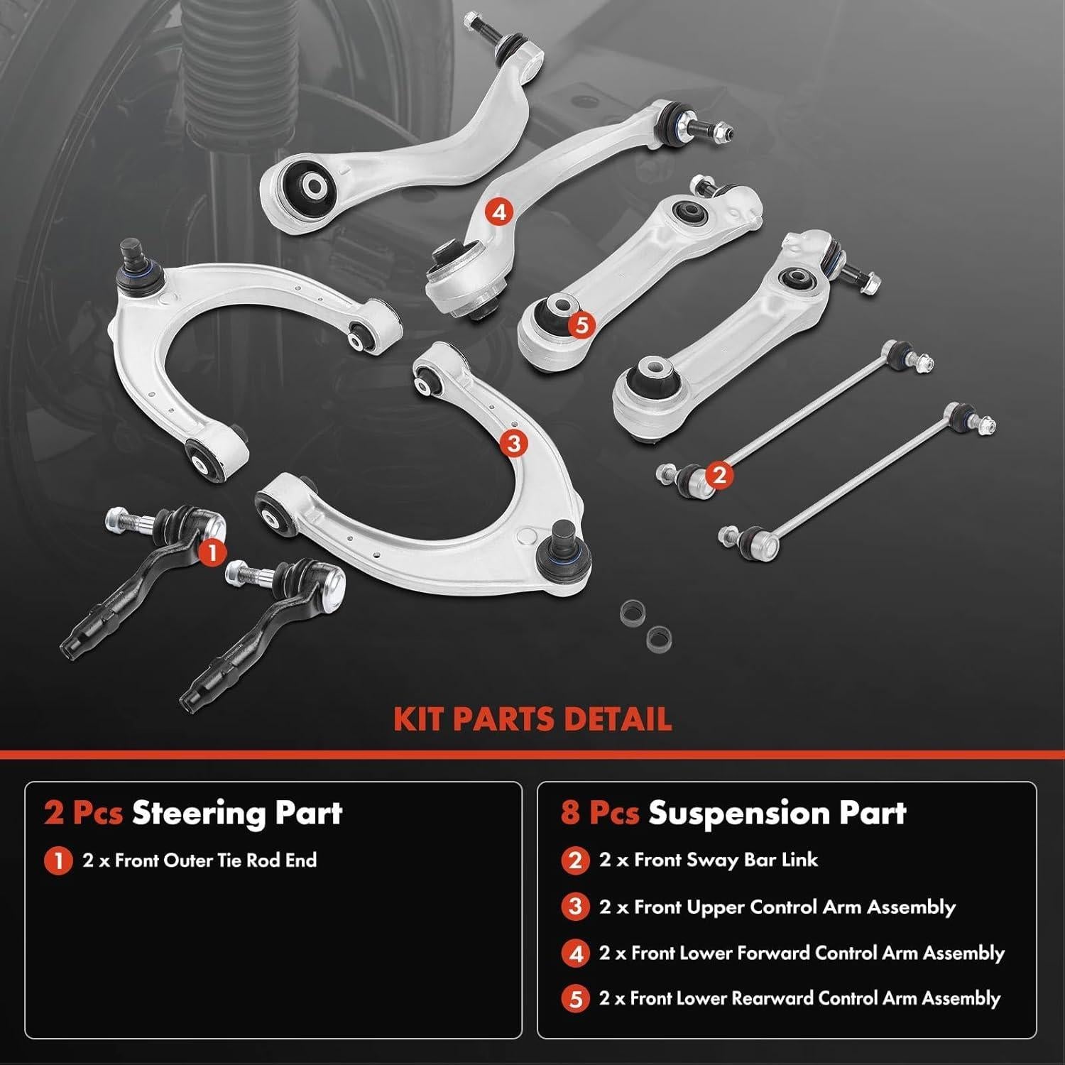 Conjunto de Suspensión A-Premium 10 Piezas para BMW RWD