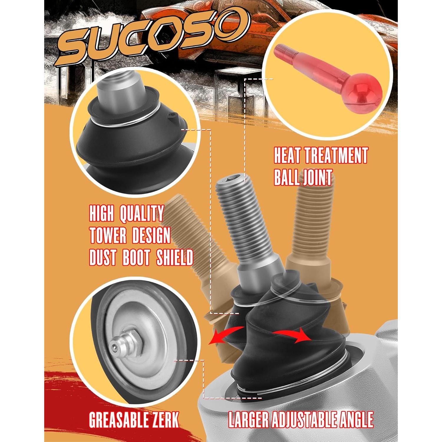 Brazos de Control Superiores SUCOSO Aluminio Forjado 2-10 cm