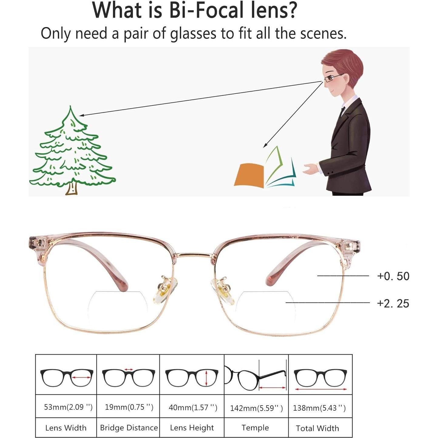 Gafas Bifocales VisionGlobal 2.75x Bloqueo Luz Azul