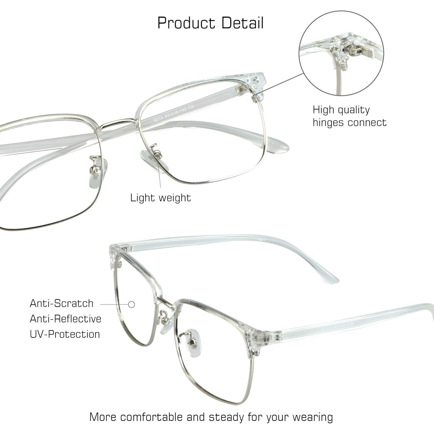 Gafas Bifocales VisionGlobal 2.75x Cuadradas para Luz Azul