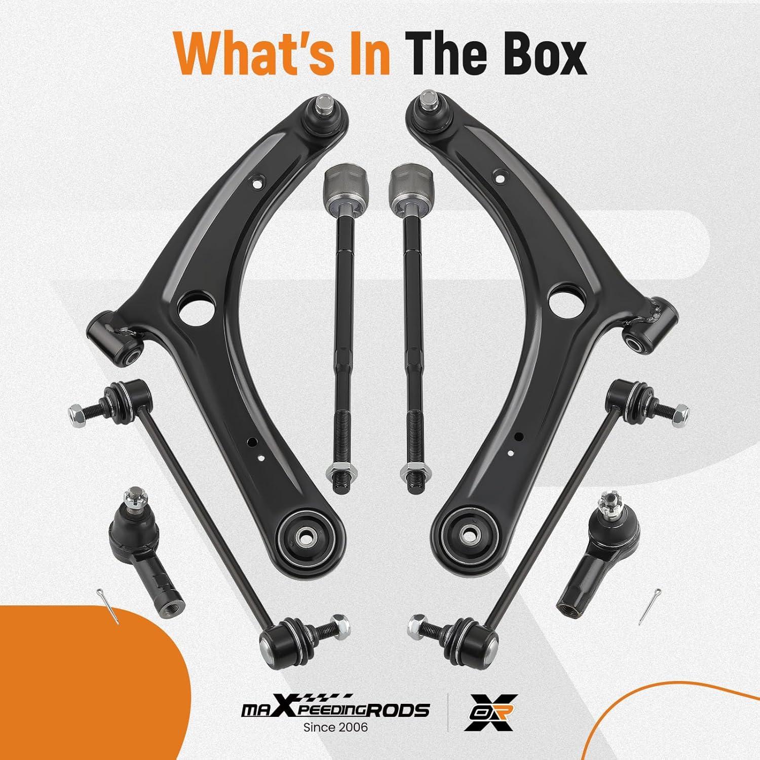 Brazos de Control Inferior Frontales maXpeedingrods para Mitsubishi Lancer/Outlander 2008-2017 - 8 Pcs