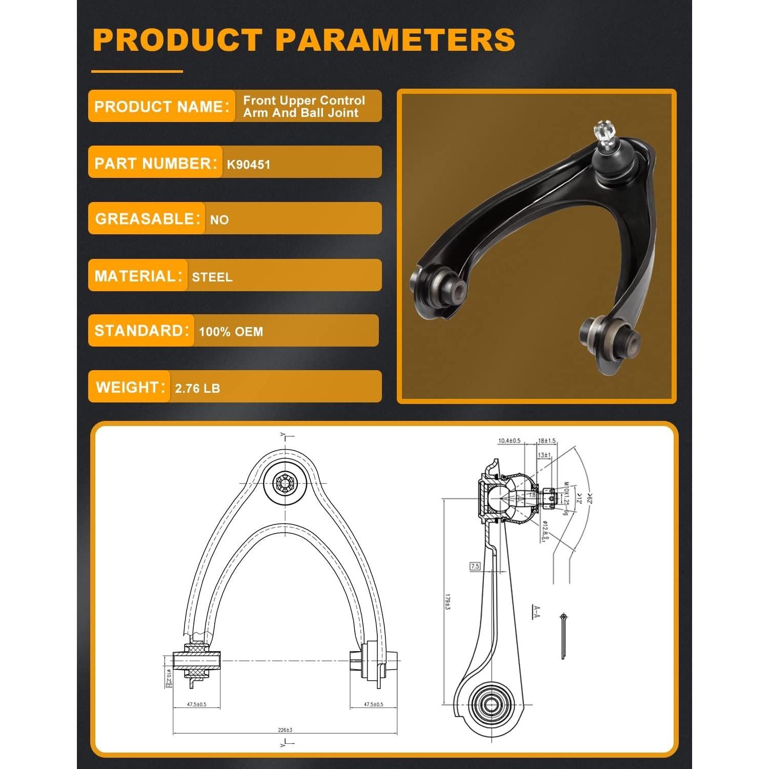 Juego de Suspensión Frontal 10 Piezas SOSOPART para Honda Civic 1996-2000