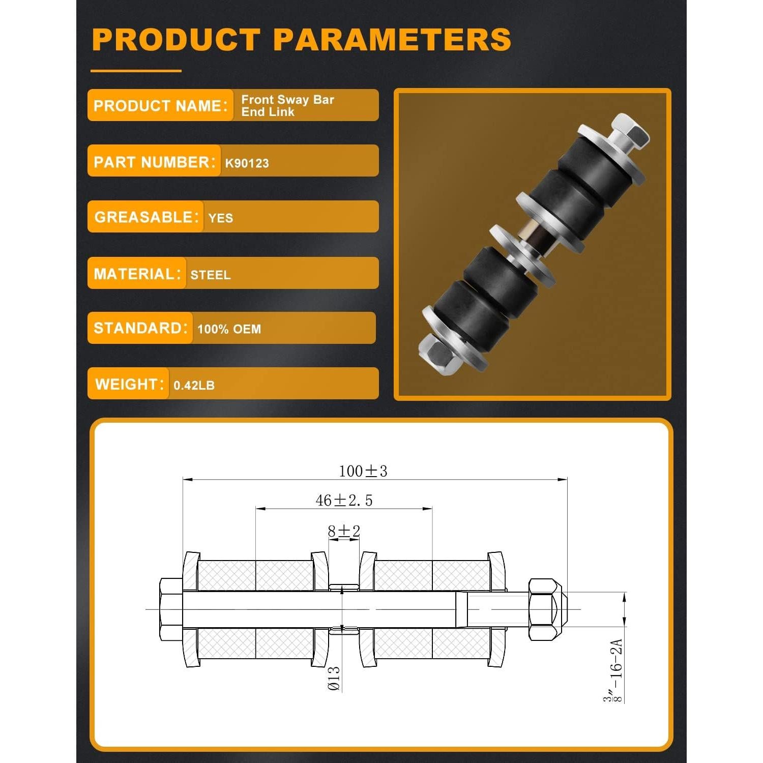 Juego de Suspensión Frontal 10 Piezas SOSOPART para Honda Civic 1996-2000