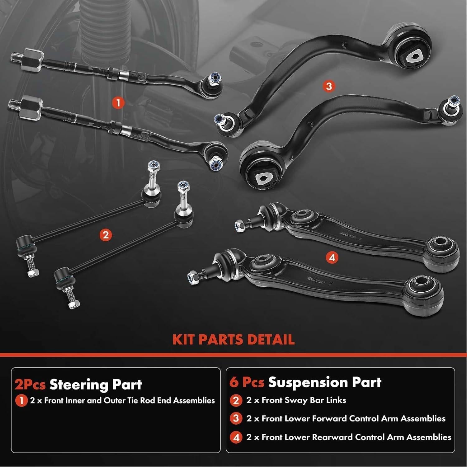 Conjunto de Suspensión A-Premium 8 Piezas para BMW X5/X6