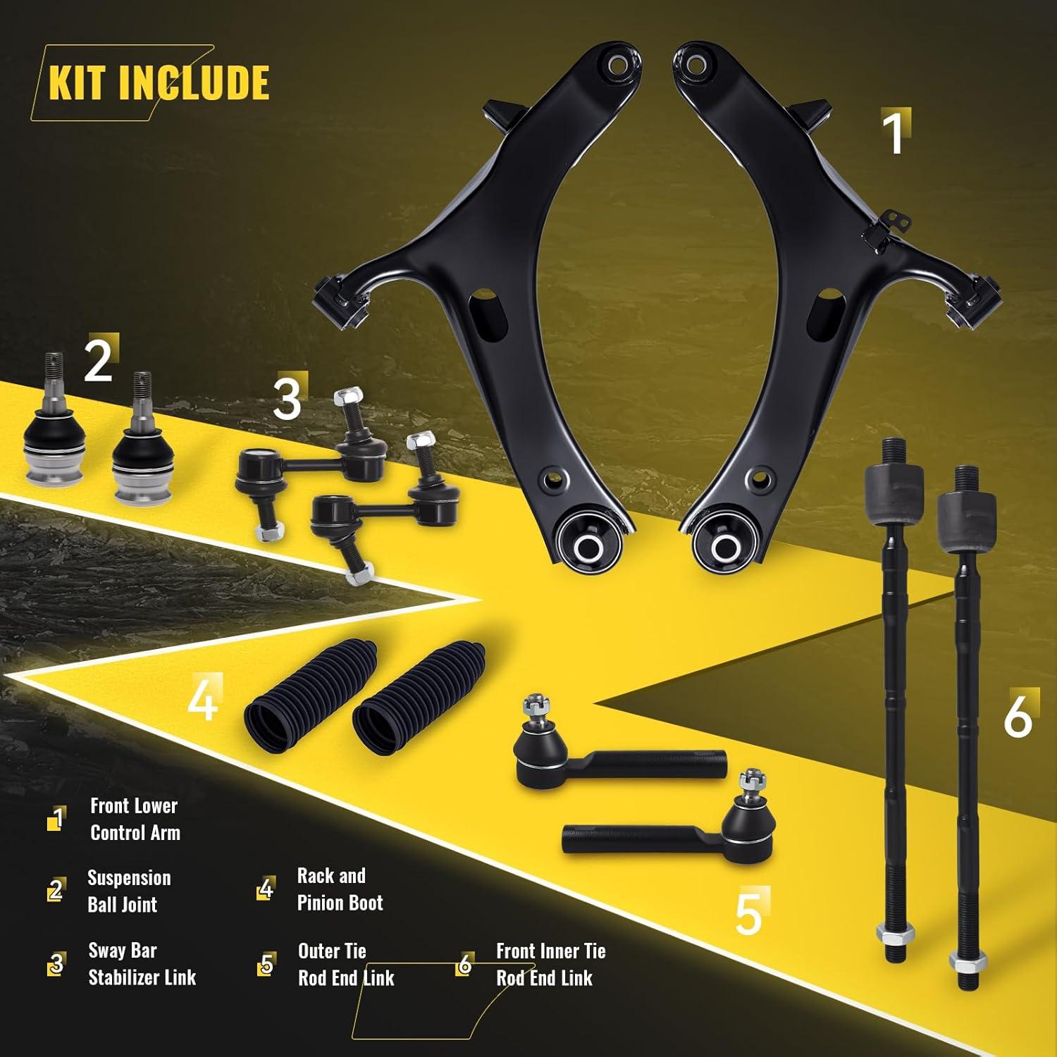 Kit de Suspensión TUCAREST 12 Piezas para Subaru Impreza 2012-2016