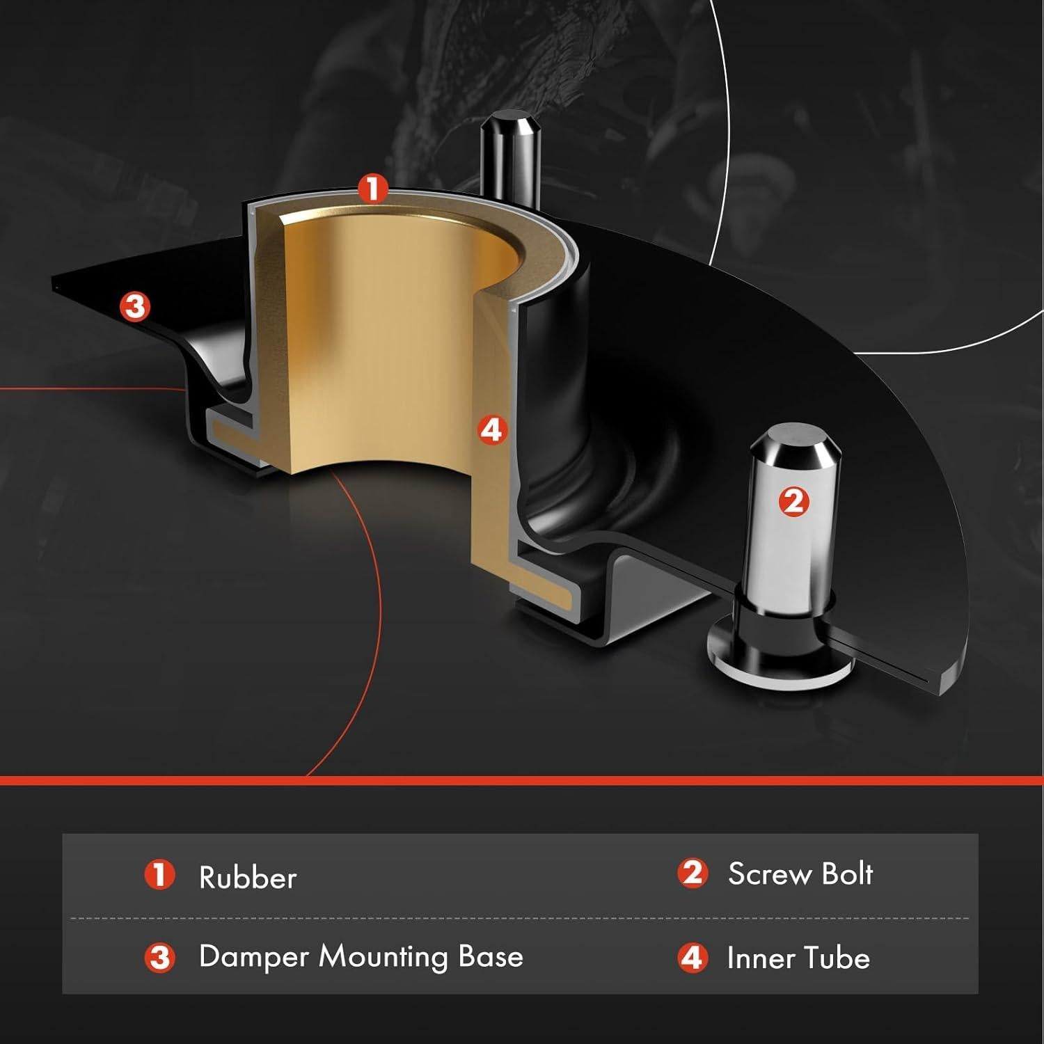 Montaje de Amortiguador Frontal A-Premium para Volkswagen Amarok 2011-2020