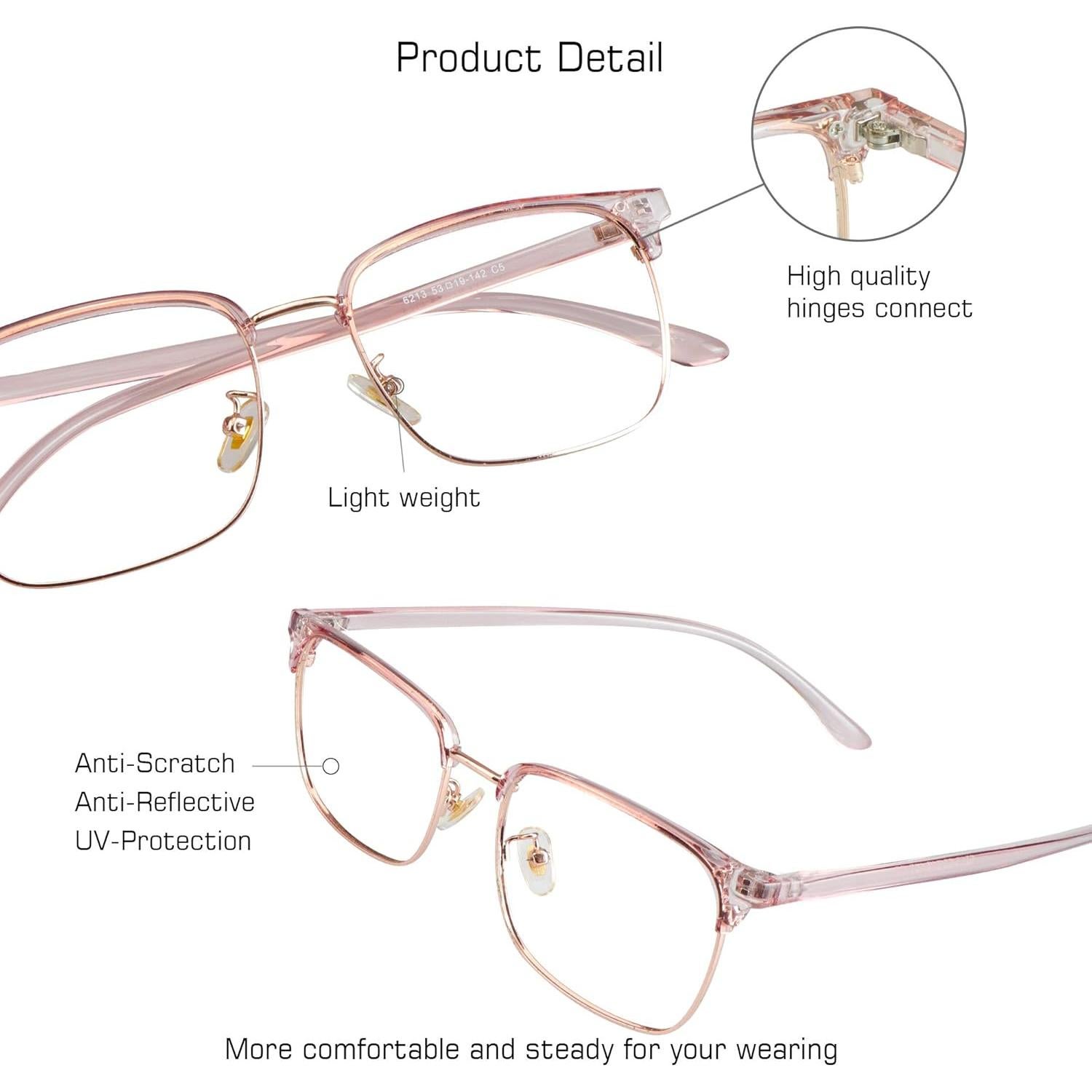 Gafas Bifocales VisionGlobal 3.0x Cuadradas para Luz Azul