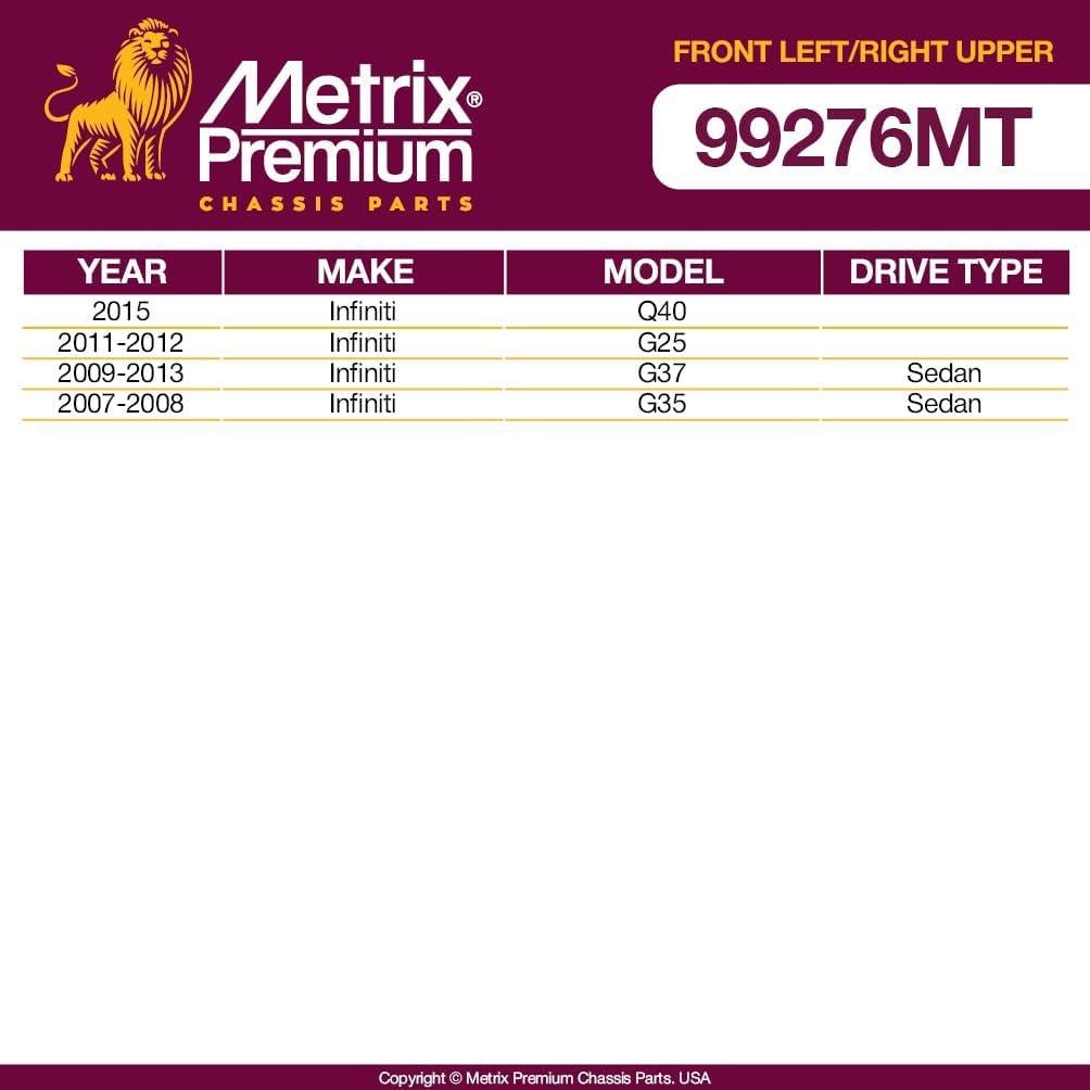 Brazo de Control Superior Metrix para Infiniti Q40 G25 G37