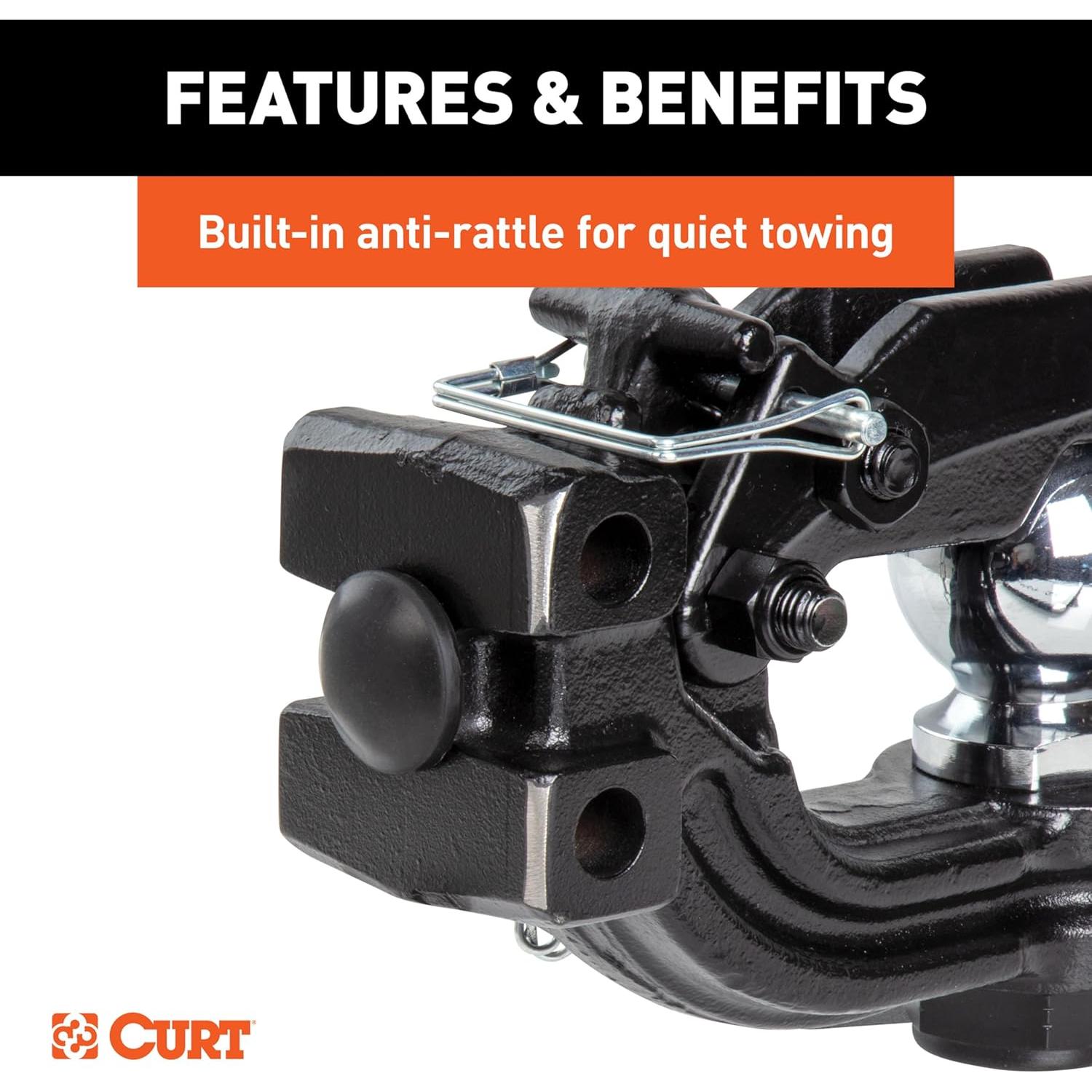 Enganche de Pintle Ajustable CURT 45907 13,000 lbs (5,897 kg)