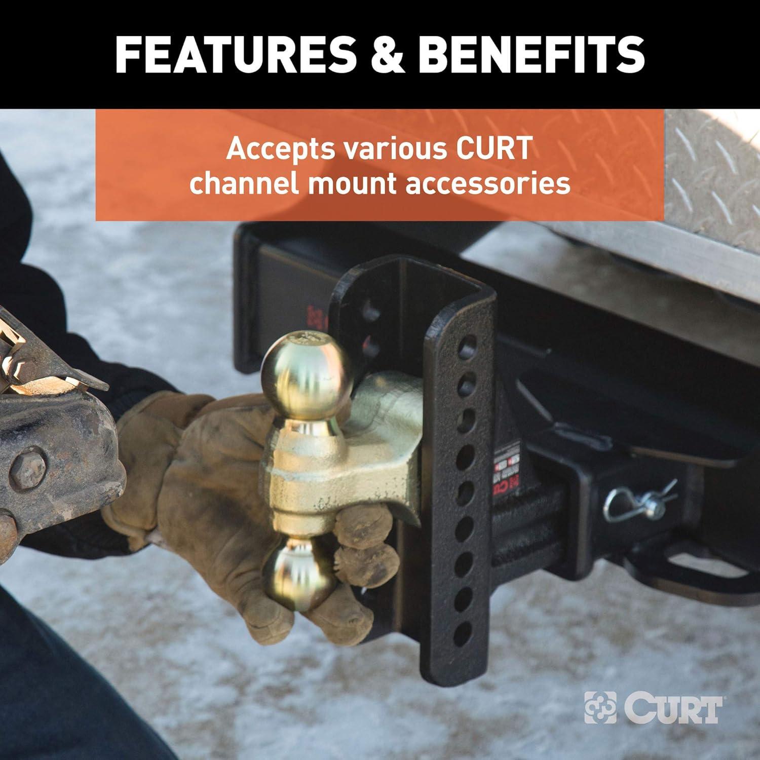 Enganche de Pintle Ajustable CURT 45908 20,000 lbs Acero