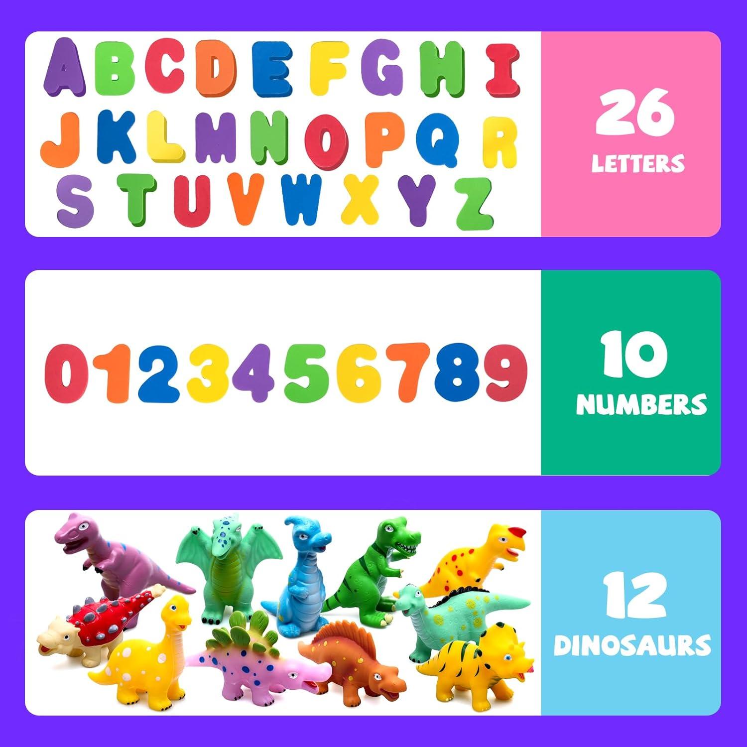 Juguetes de Baño Dinosaurios Hely Cancy 12 Piezas Sin Agujeros