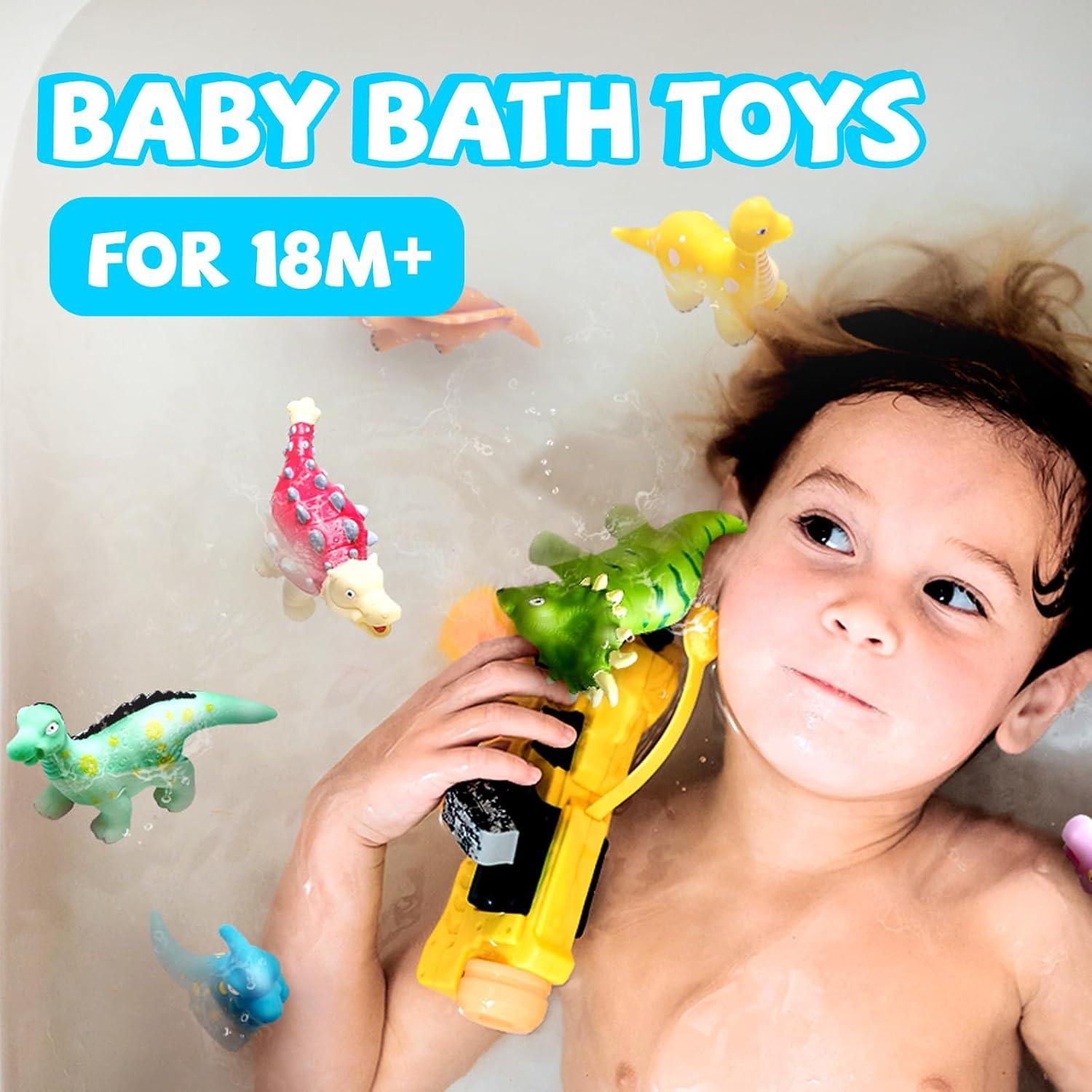 Juguetes de Baño Dinosaurio Hely Cancy 12 Piezas Sin Agujeros